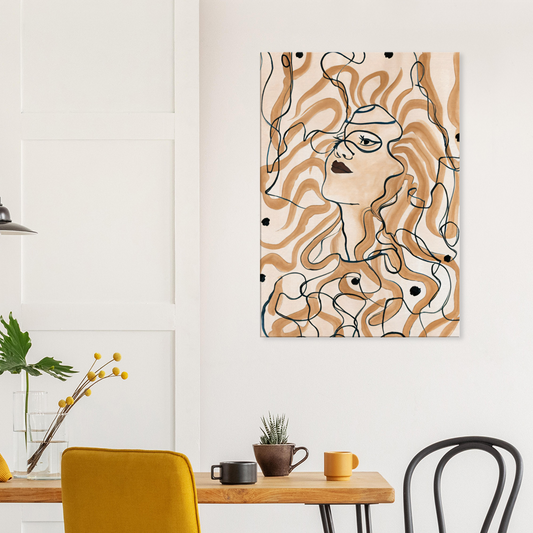 Canvas Print with line drawing Portrait by Posterify Design - Posterify