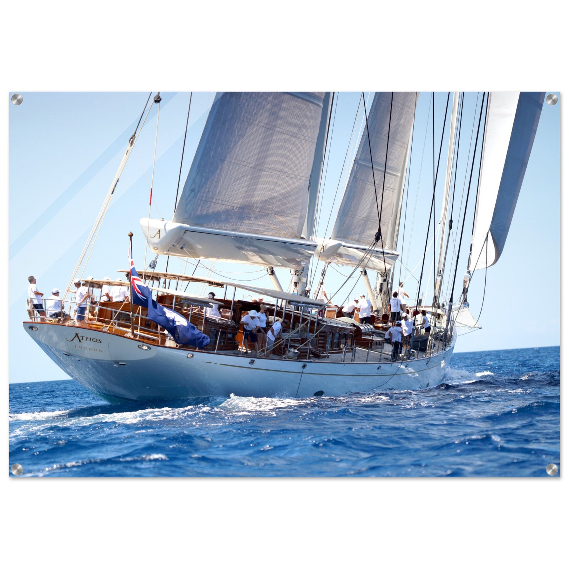 Acrylic HQ Photo Print of Super Sailing Yacht Athos 70X100cm - Posterify
