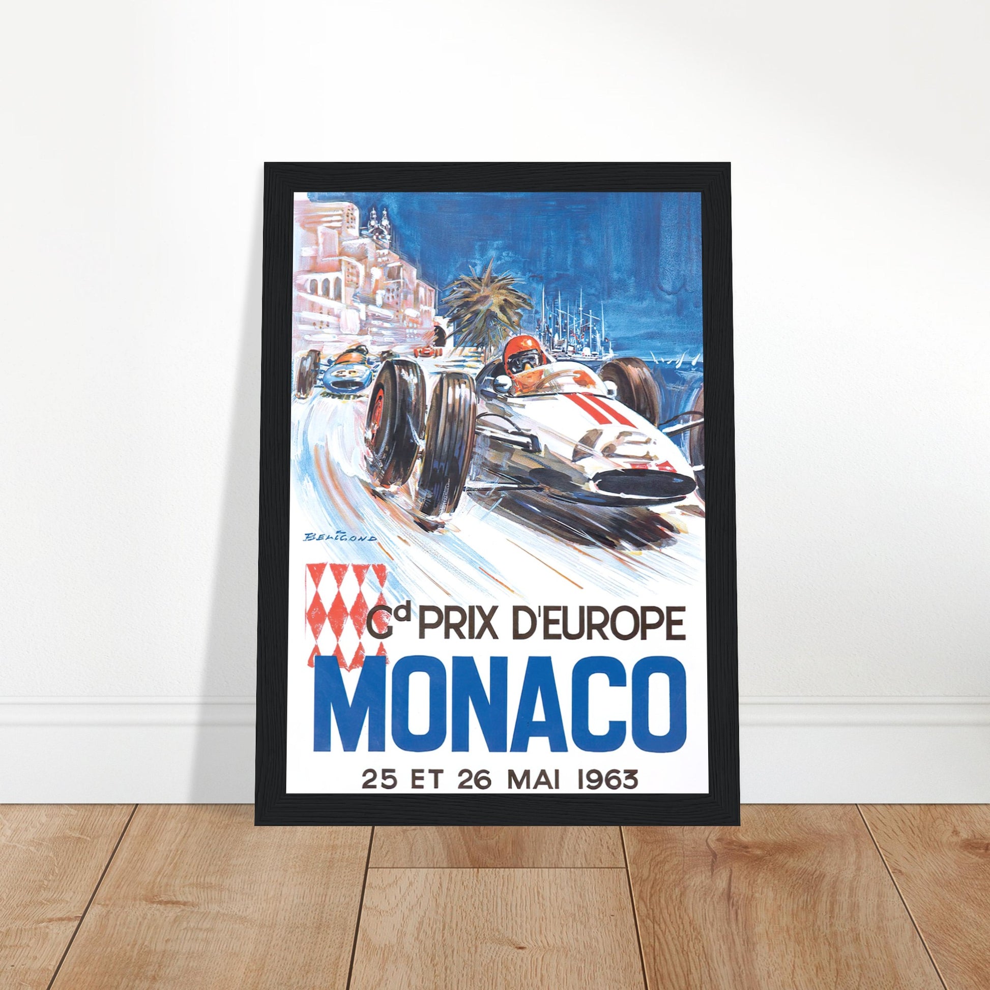 Monaco Grand Prix Vintage Poster Reprint on Premium Matte Paper - Posterify