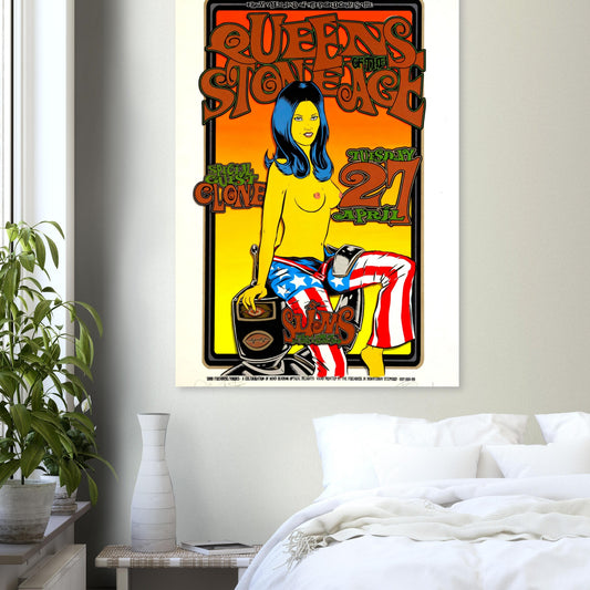 Vintage Poster Reprint, Queens of the Stone Age, Wall Art on Premium Paper - Posterify