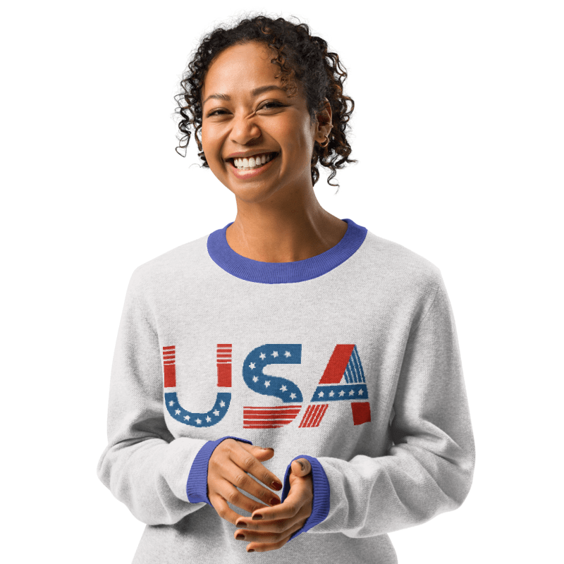 USA Knitted crew neck sweater