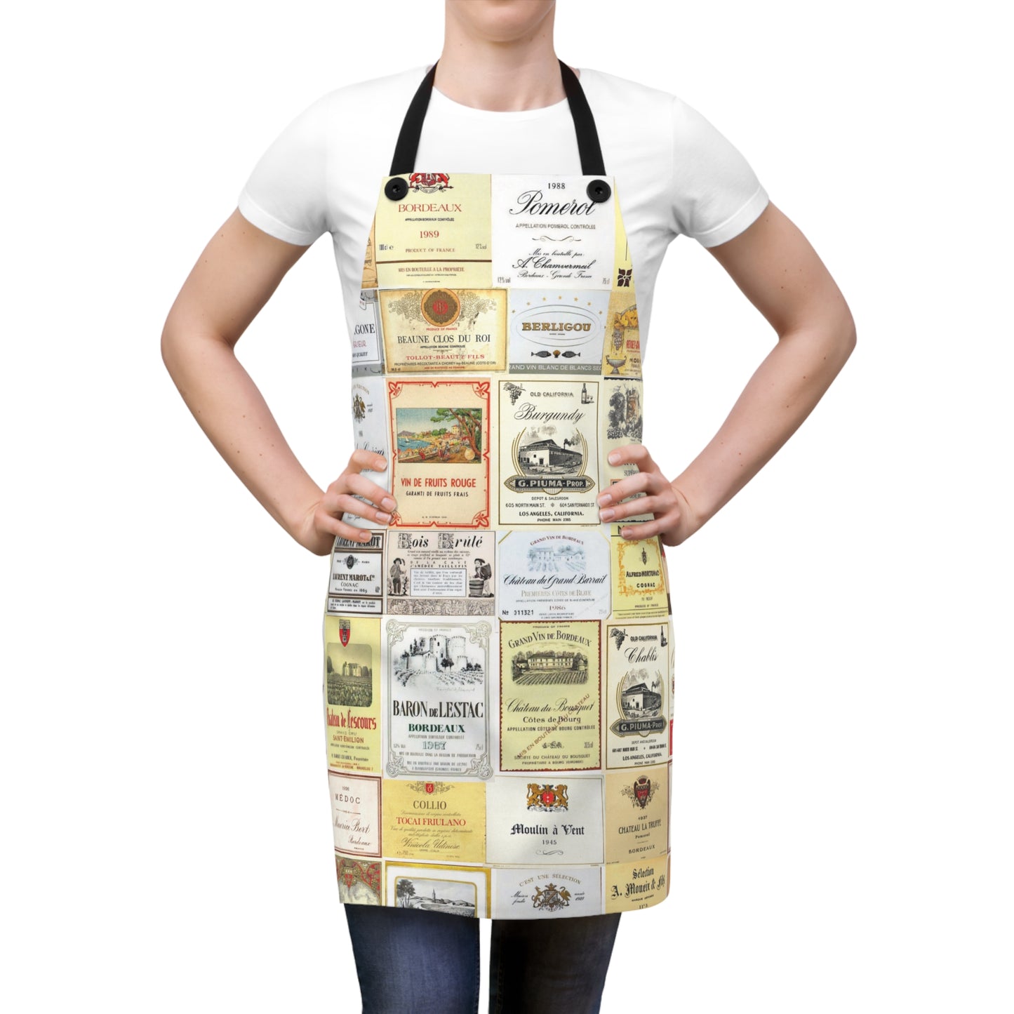 Apron Vintage Wine Label Collage