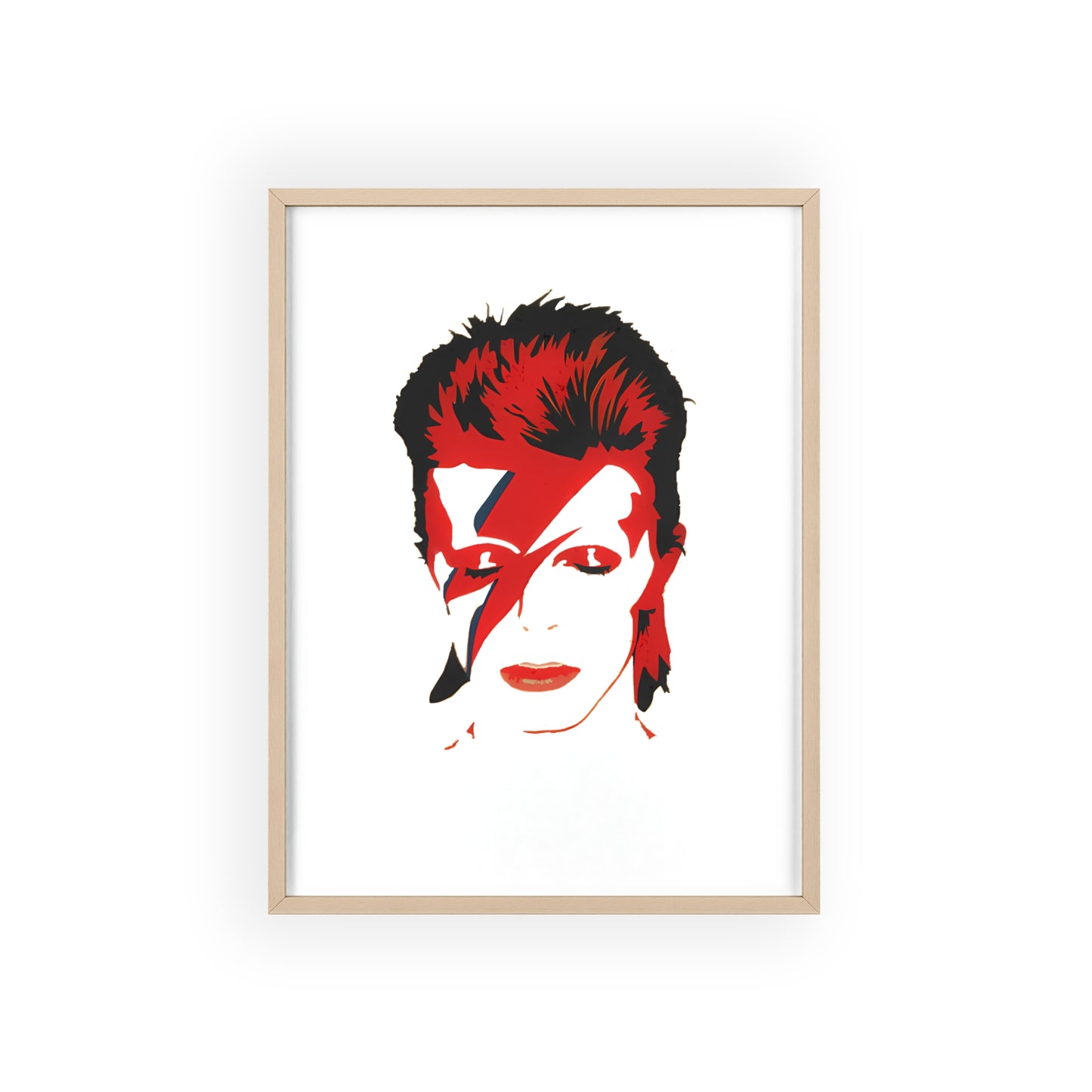 David Bowie Poster with Wooden Frame