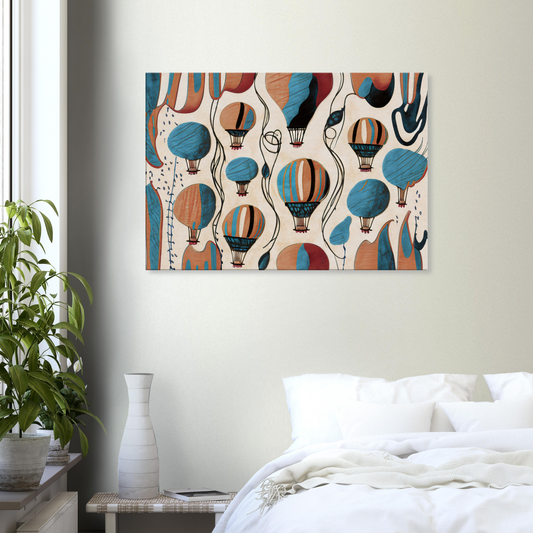 Canvas with ballons line pattern by Posterify Design