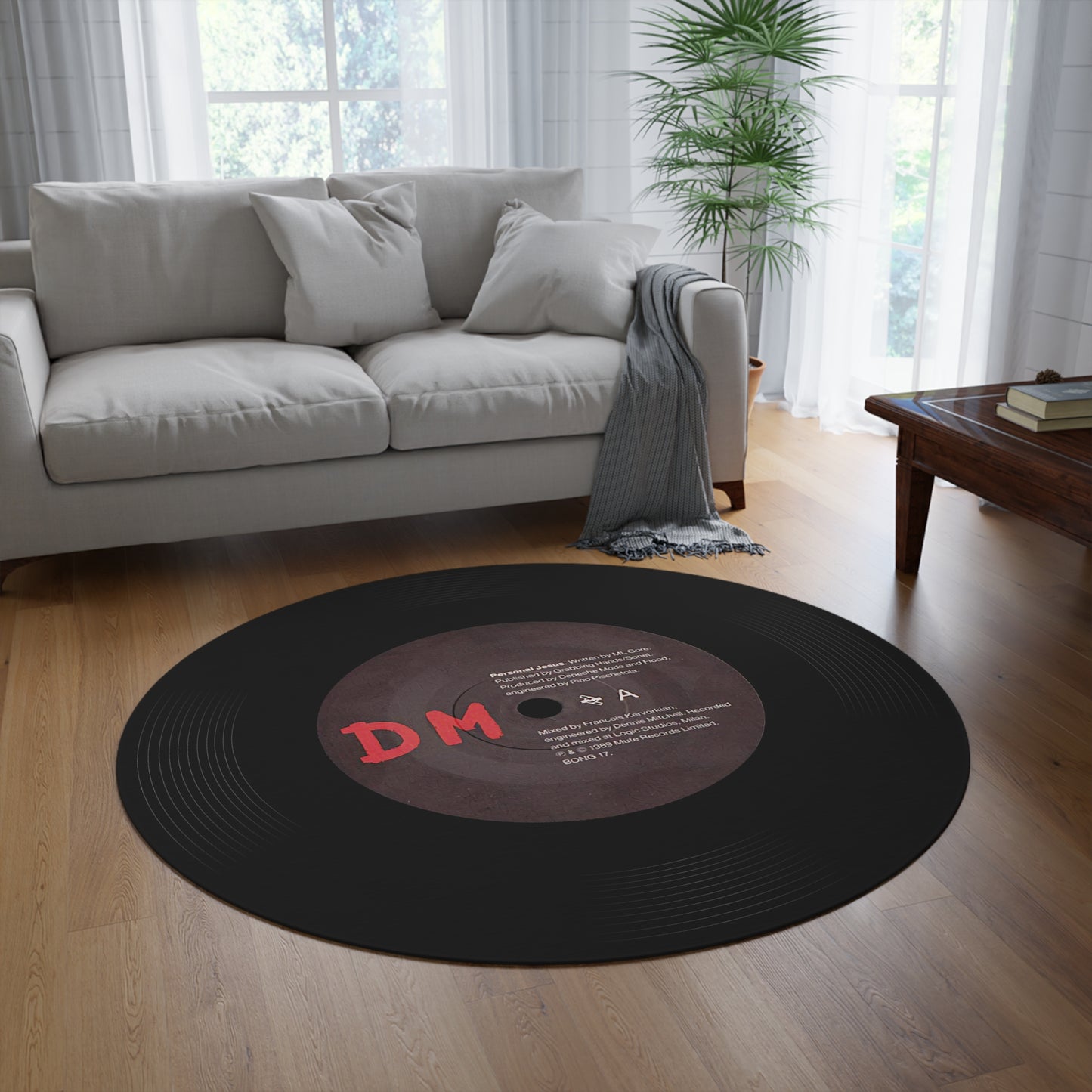 HQ Rug, Depeche Mode, Personal Jesus, 150cm Vinyl record mat, (US made, US shipping)