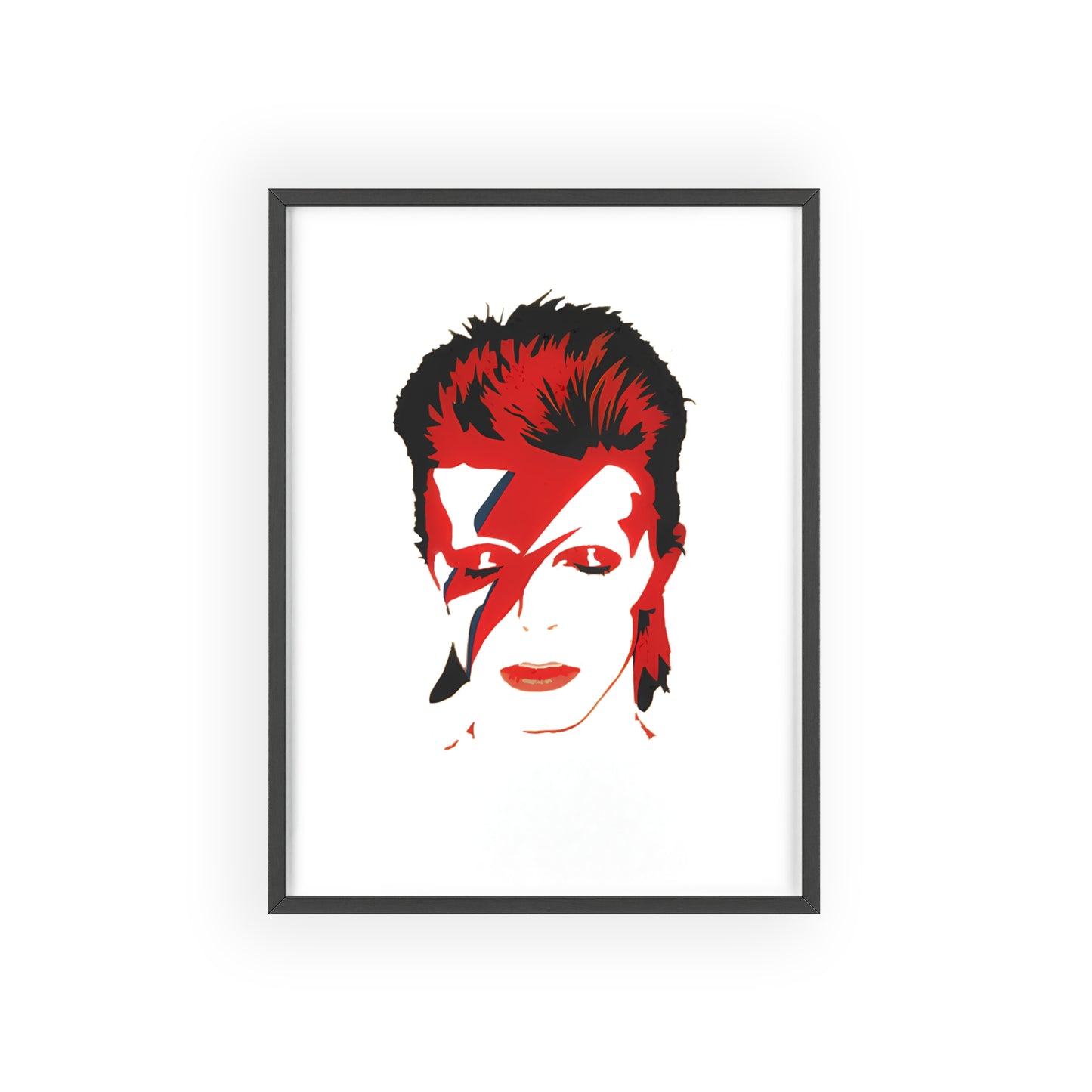 David Bowie Poster with Wooden Frame