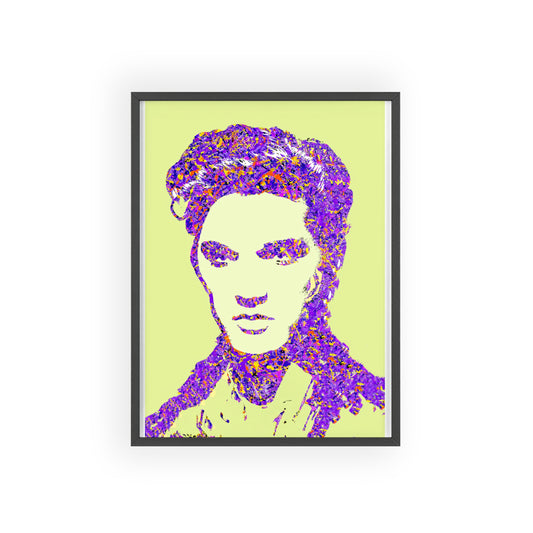 Elvis Poster with Wooden Frame