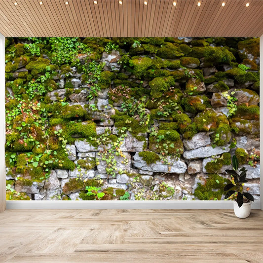 Moss and Natural Stone Wallpaper Sticker - Image #2