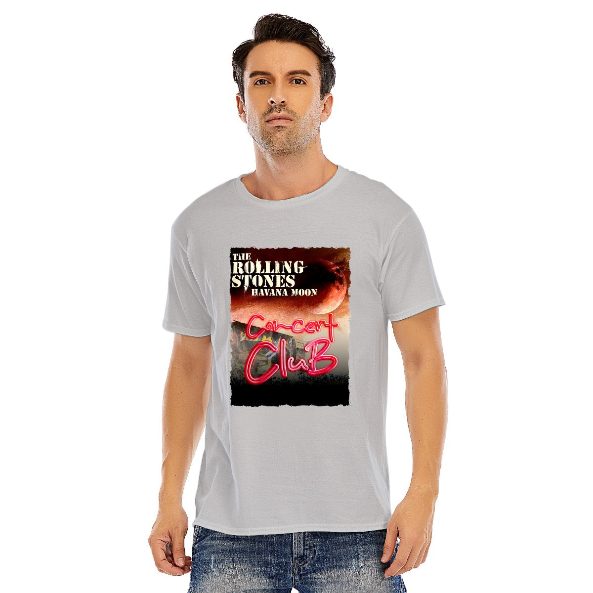 Concert Club, Stones, Unisex O-neck Short Sleeve T-shirt | 180GSM Cotton (DTF)