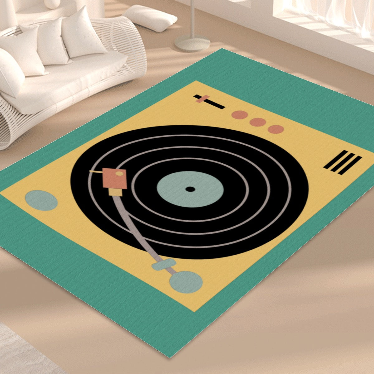 Vinyl Player Turntable Floor Mat