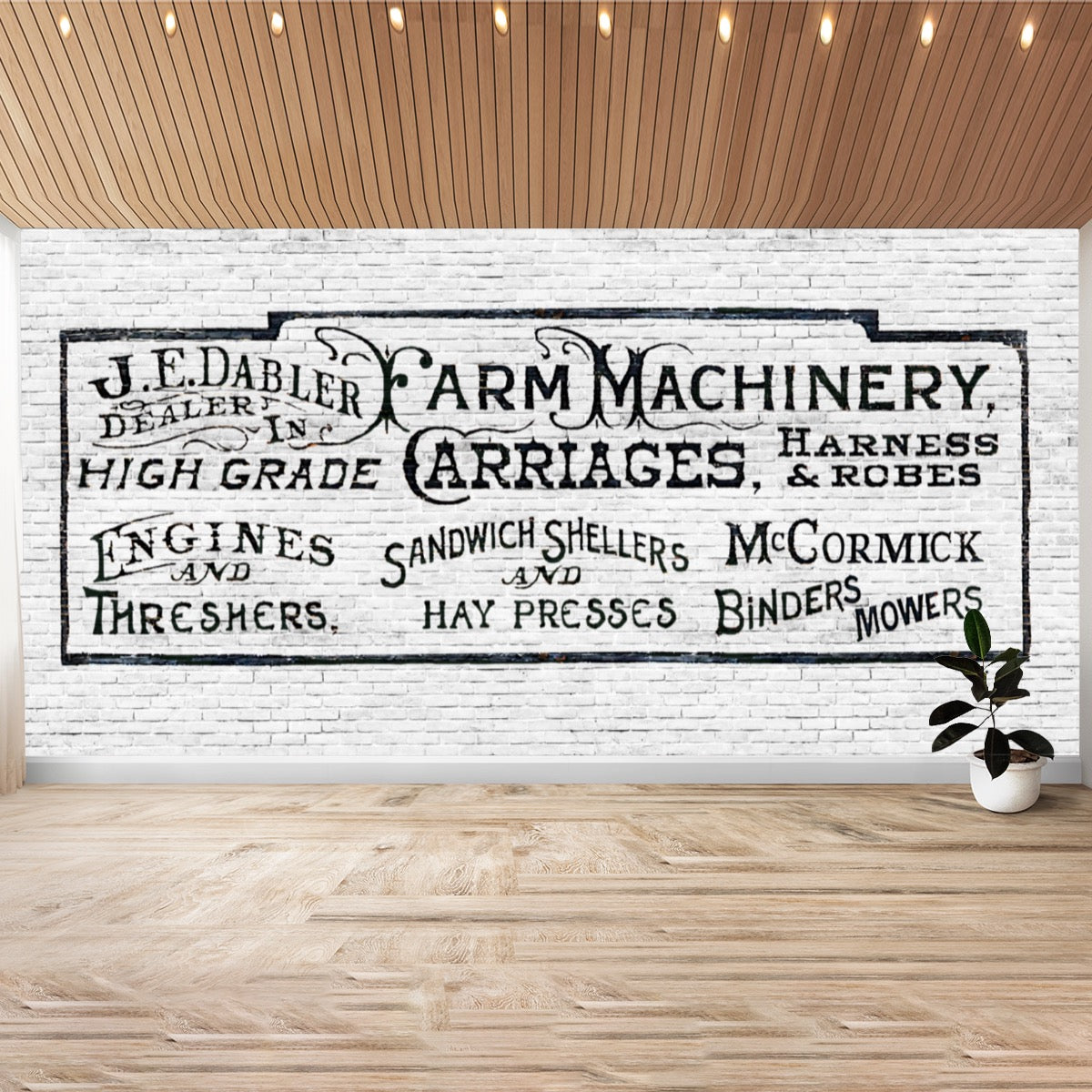 Farm Dealer, Original Ghost Sign, Mega Size Wall Sticker 487x236cm