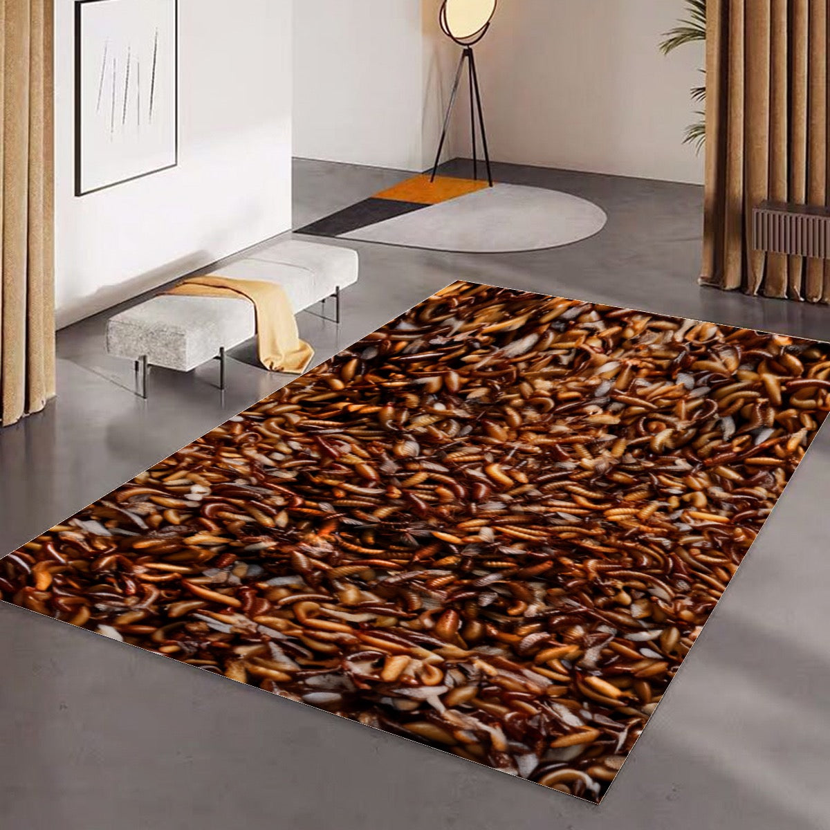 Halloween Creepy Maggot Floor Mat