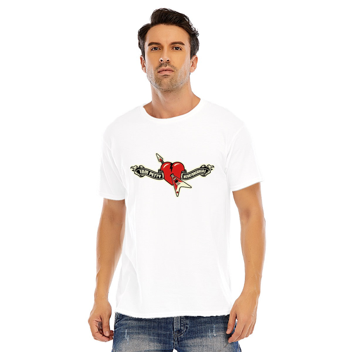 Tom Petty and the Heartbreakers. Unisex O-neck Short Sleeve T-shirt | 180GSM Cotton (DTF)