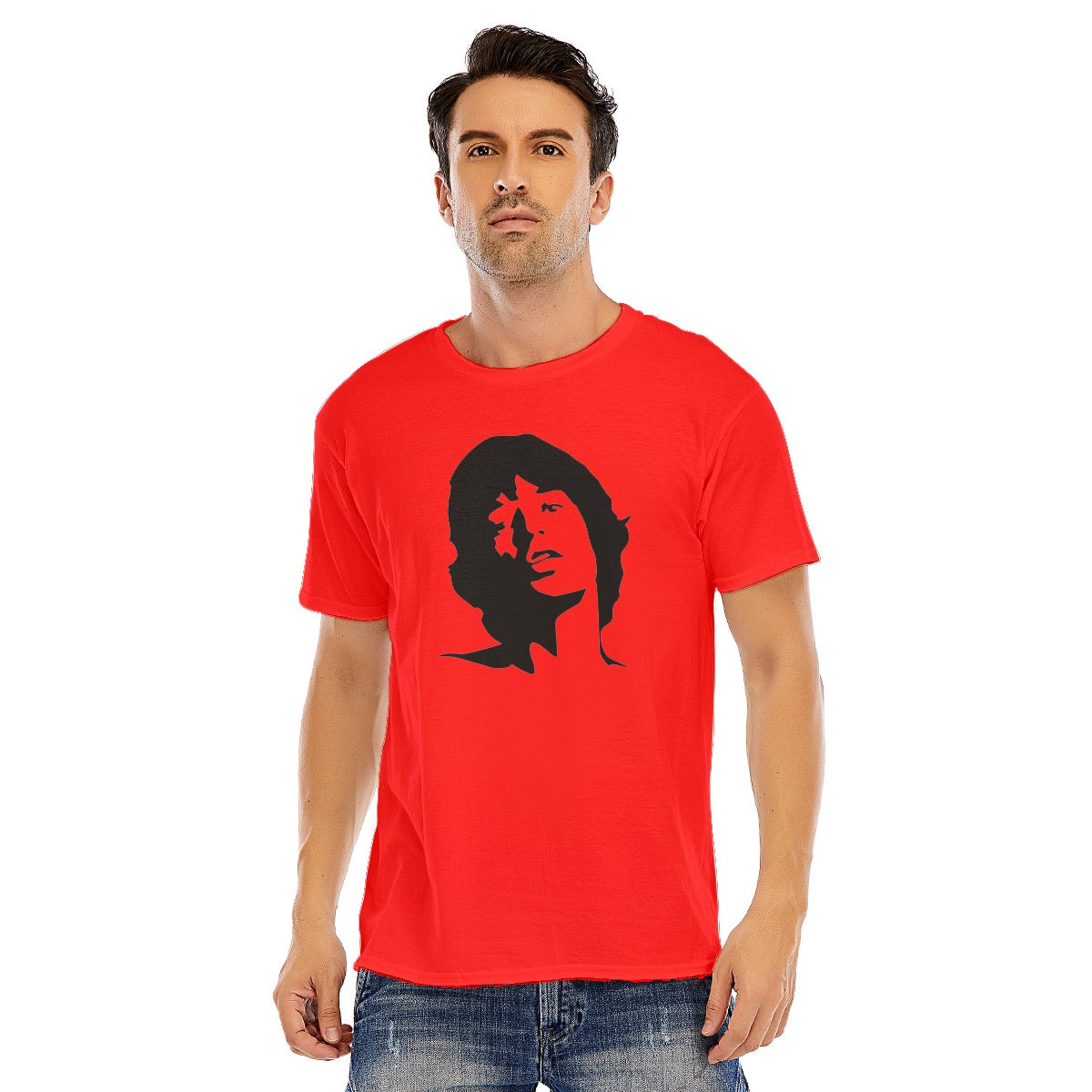 Mick Jagger Unisex O-neck Short Sleeve T-shirt | 180GSM Cotton (DTF)