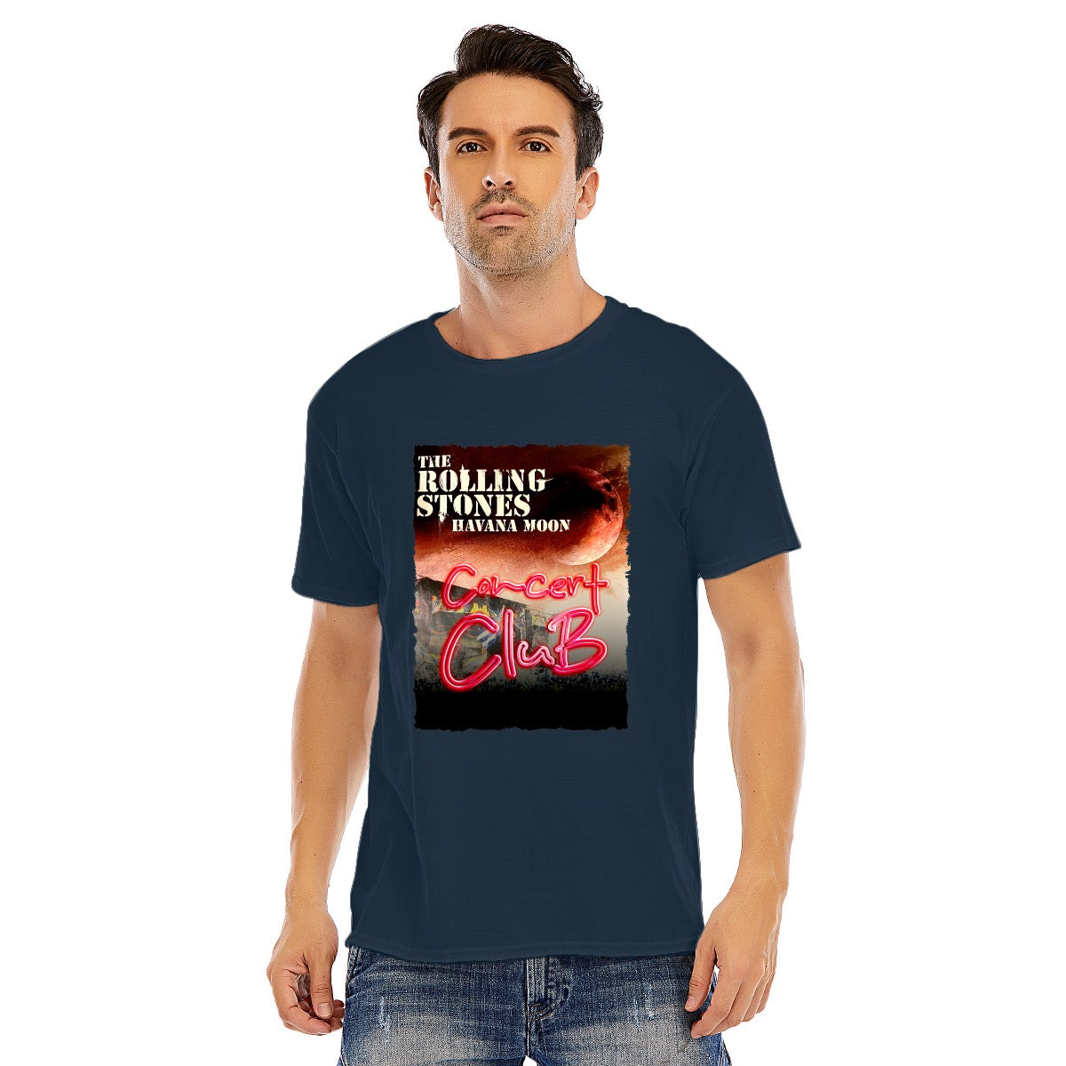 Concert Club, Stones, Unisex O-neck Short Sleeve T-shirt | 180GSM Cotton (DTF)