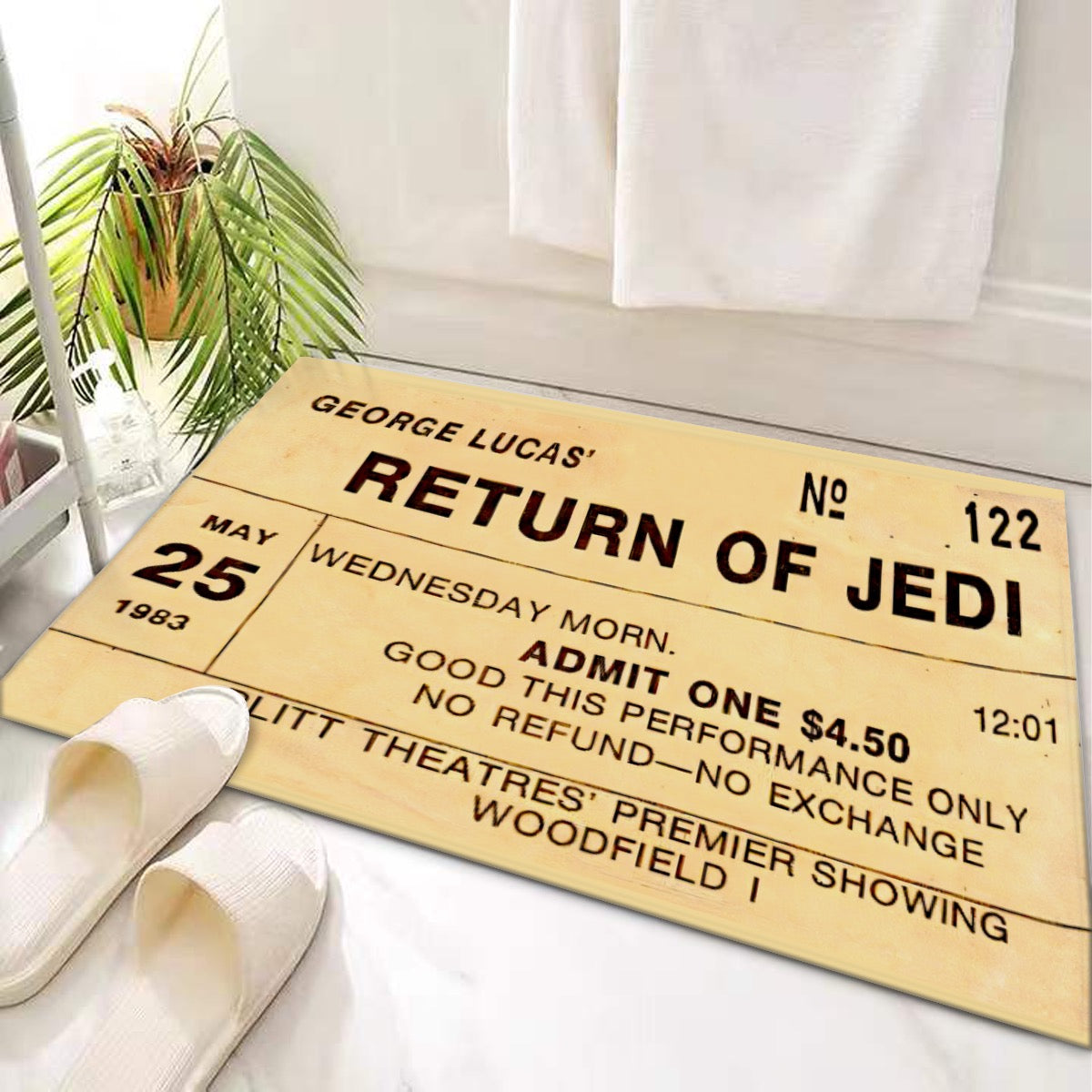 Return of Jedi Original 1983 Movie ticket Door Mat