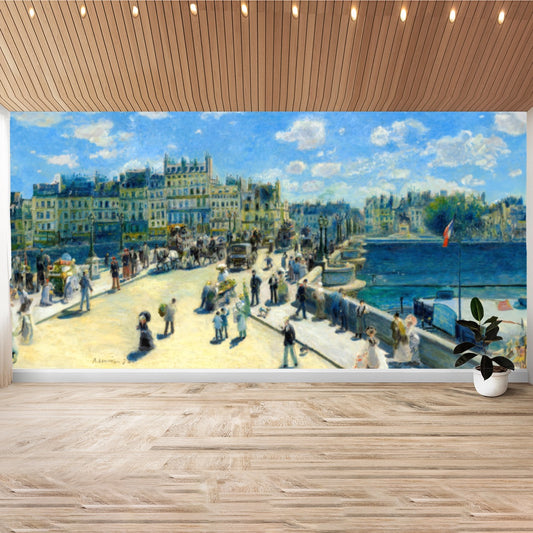 Renoir Painting, Pont Neuf, Paris, Expanded Art, Mega Size Wall Sticker