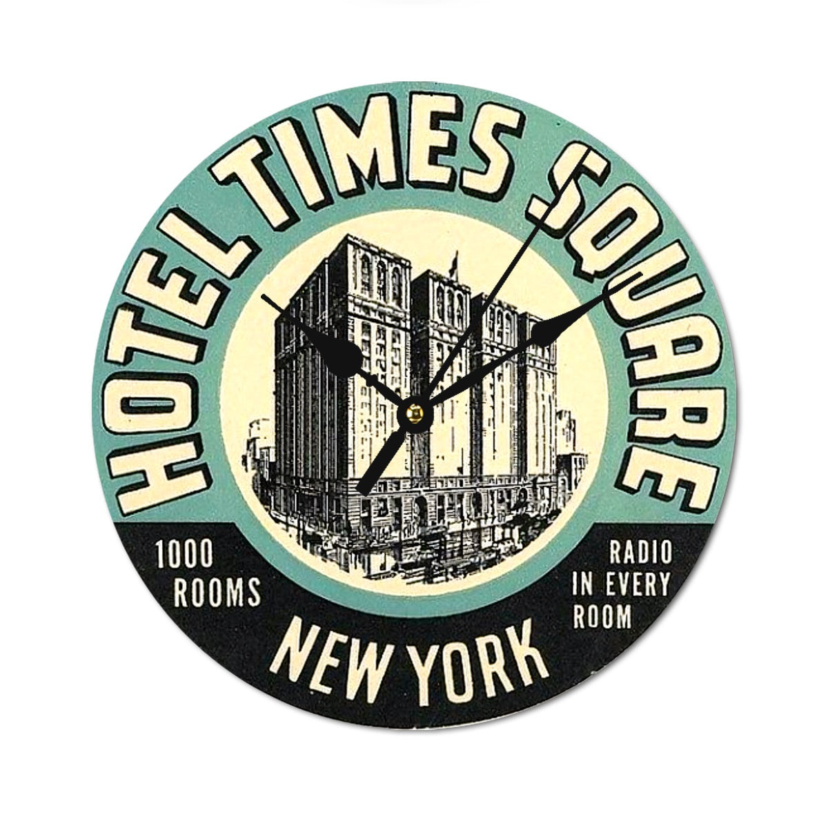 Vintage Times Square NY Wood Clock