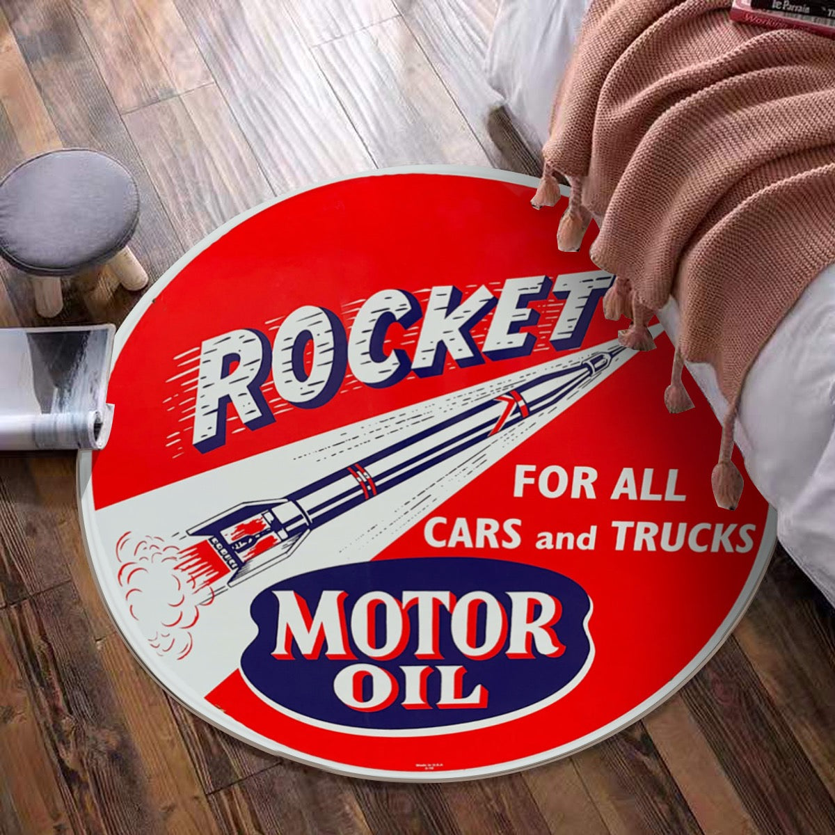 Vintage Rocket Motor Oil mat