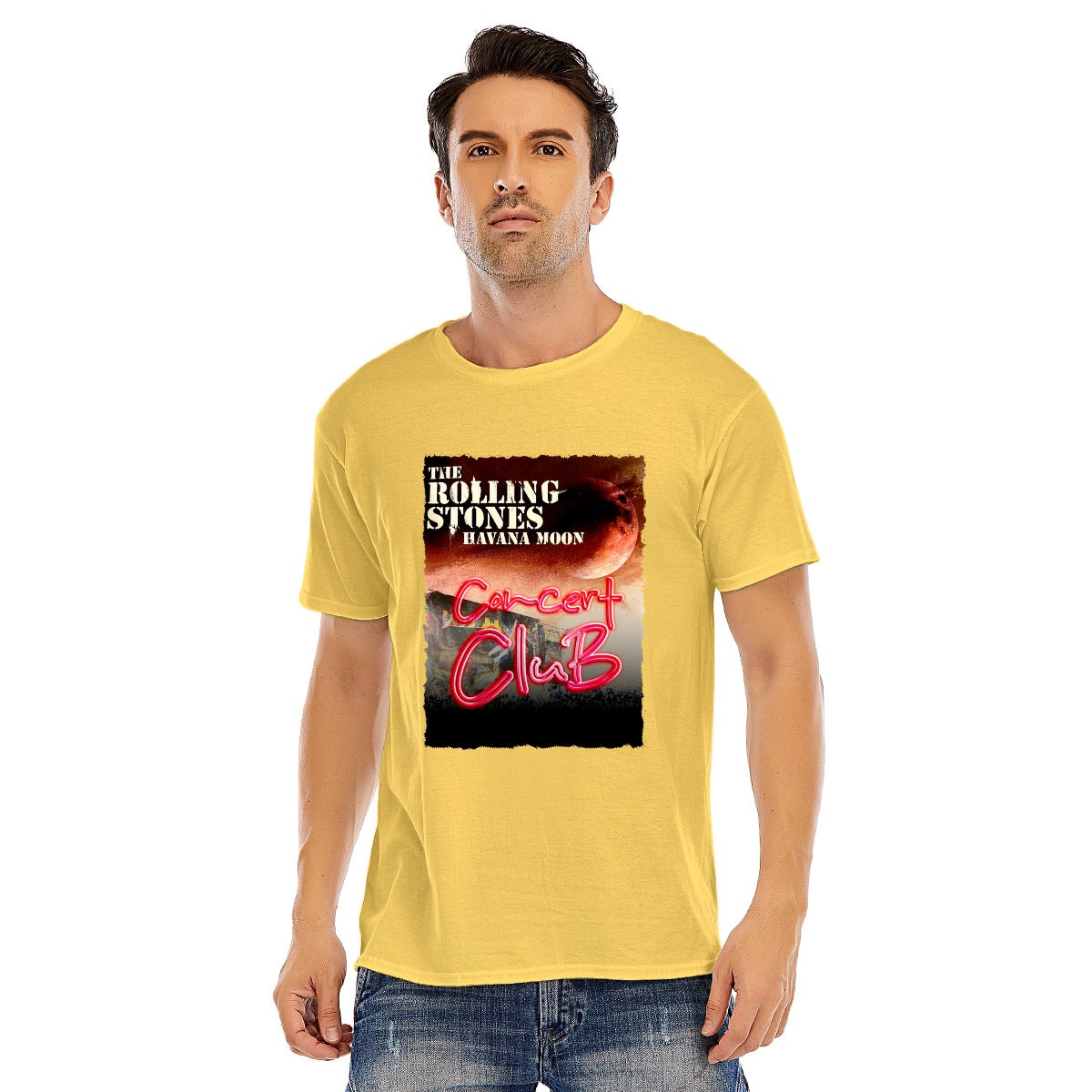 Concert Club, Stones, Unisex O-neck Short Sleeve T-shirt | 180GSM Cotton (DTF)