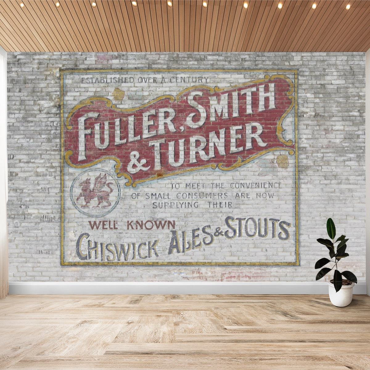 Fuller Smith, Brick Wall, Original Ghost Sign, The Union Tavern, London, Wall Sticker