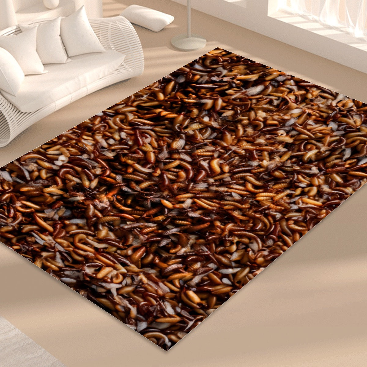 Halloween Creepy Maggot Floor Mat