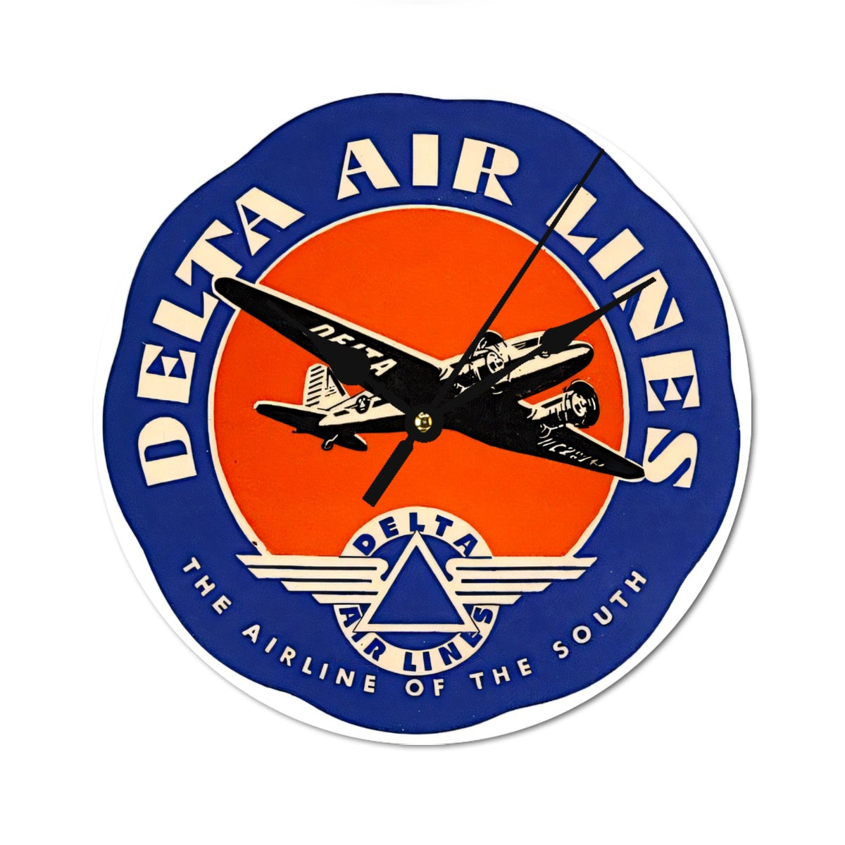 Vintage Delta Airlines Wood Clock