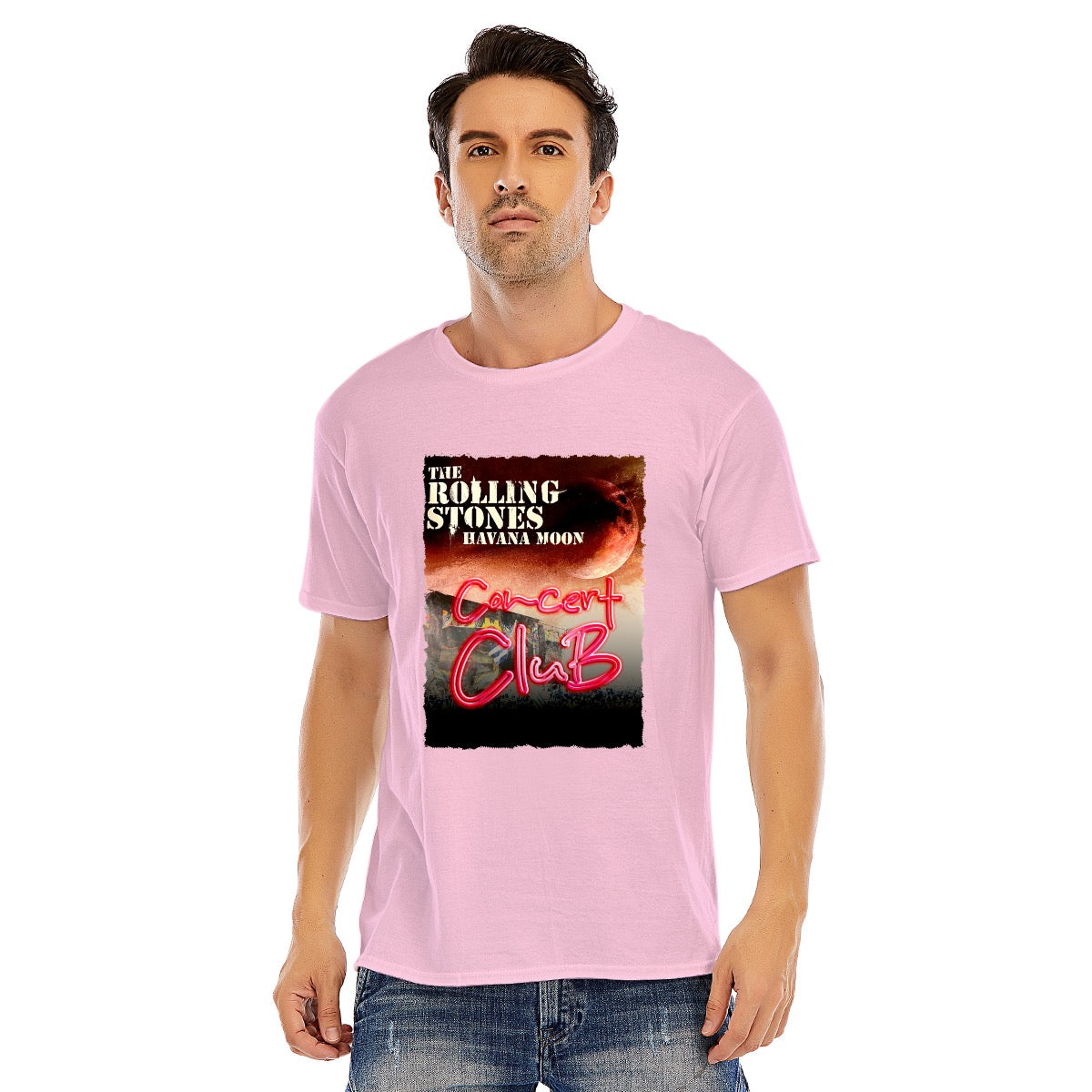 Concert Club, Stones, Unisex O-neck Short Sleeve T-shirt | 180GSM Cotton (DTF)