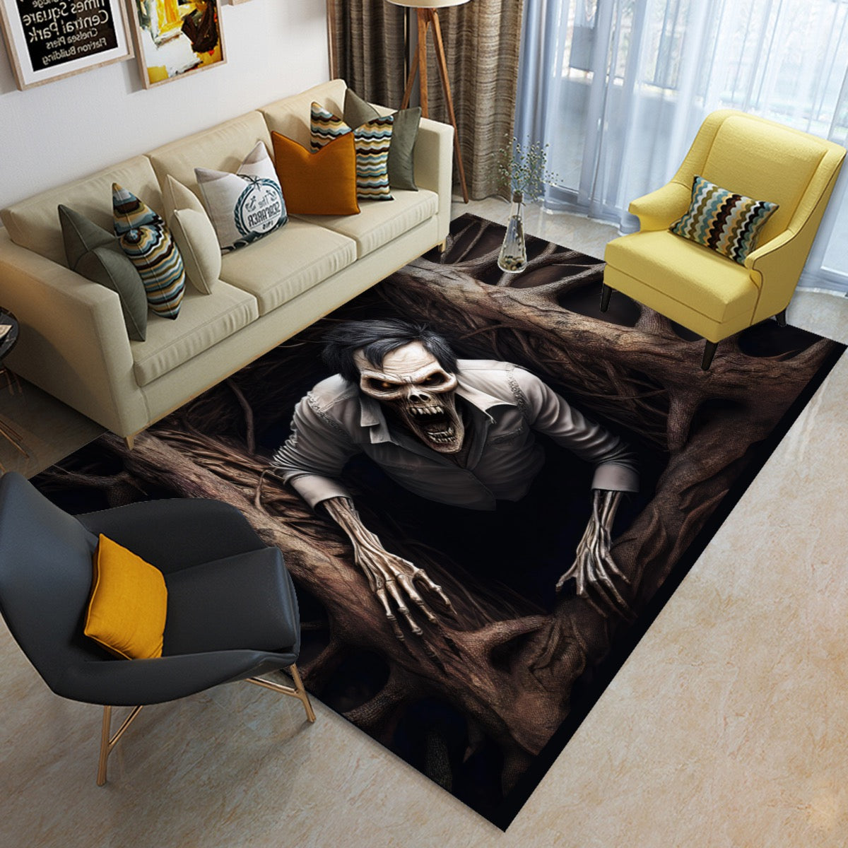 Halloween Zombie Floor Mat