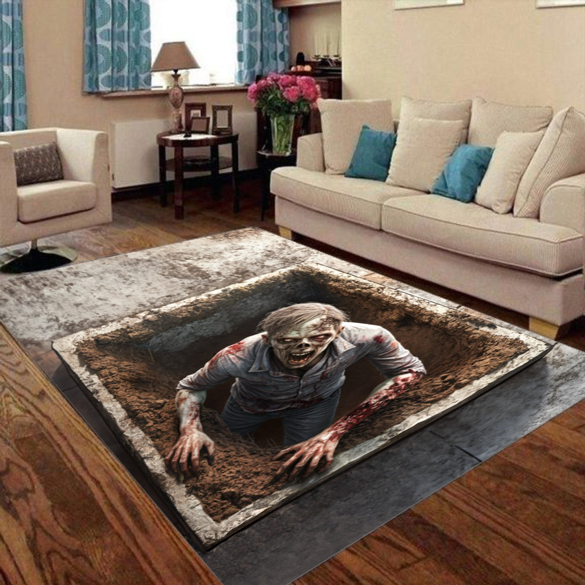 Halloween Zombie Floor Mat