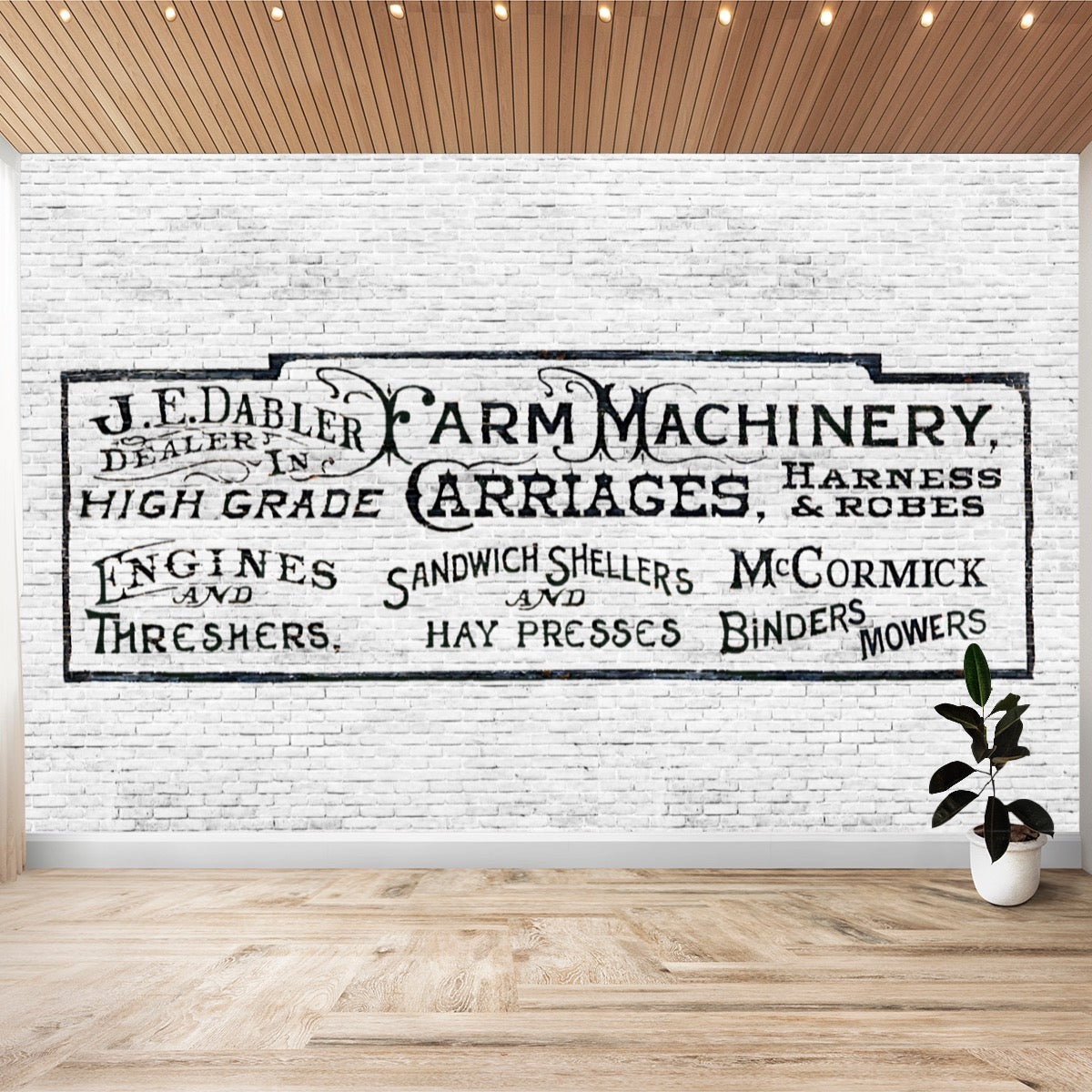 Farm Dealer, Brick Wall, Original Ghost Sign Wall Sticker