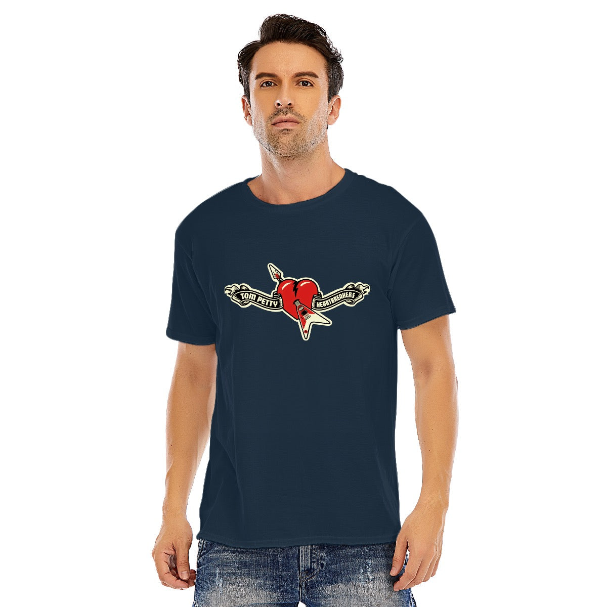 Tom Petty and the Heartbreakers. Unisex O-neck Short Sleeve T-shirt | 180GSM Cotton (DTF)