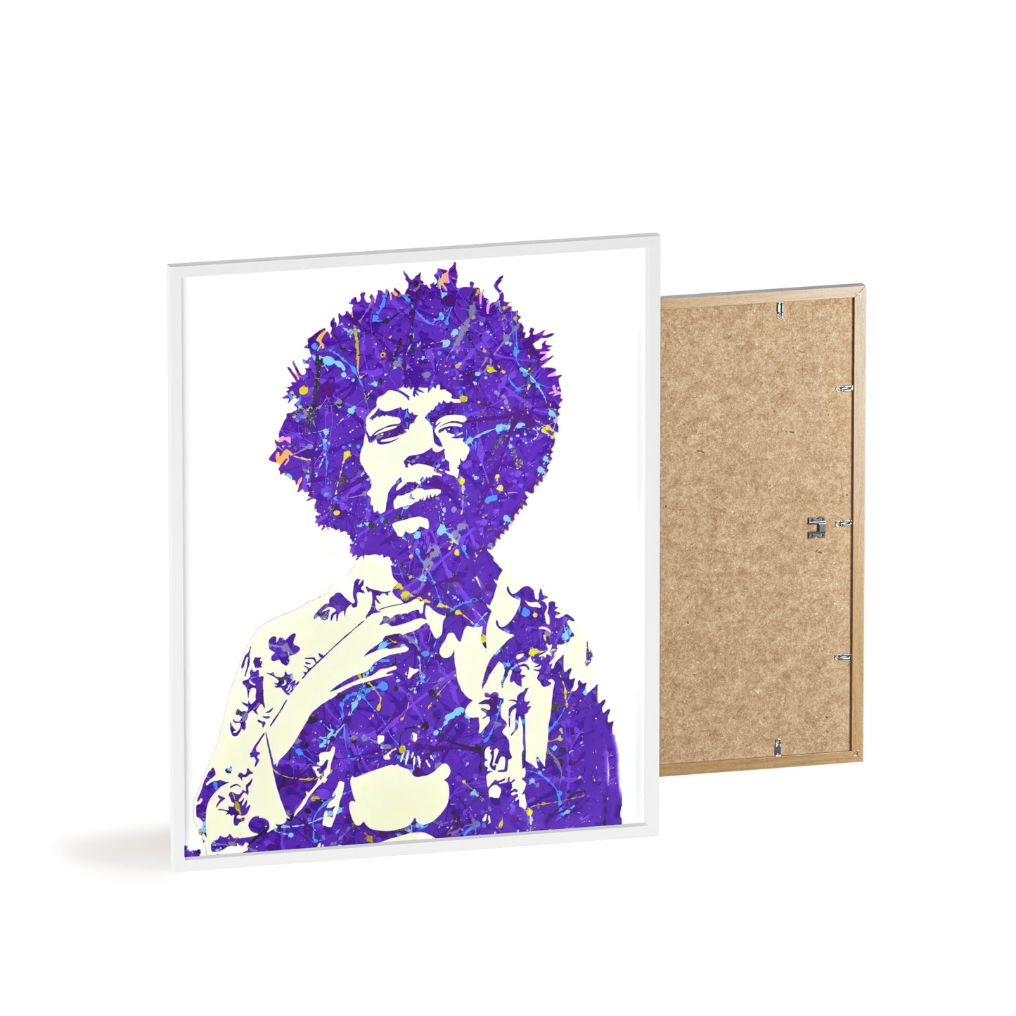 Jimi Hendrix Poster with Wooden Frame