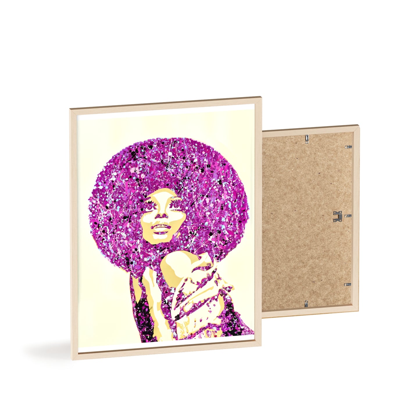 Diana Ross Poster with Wooden Frame