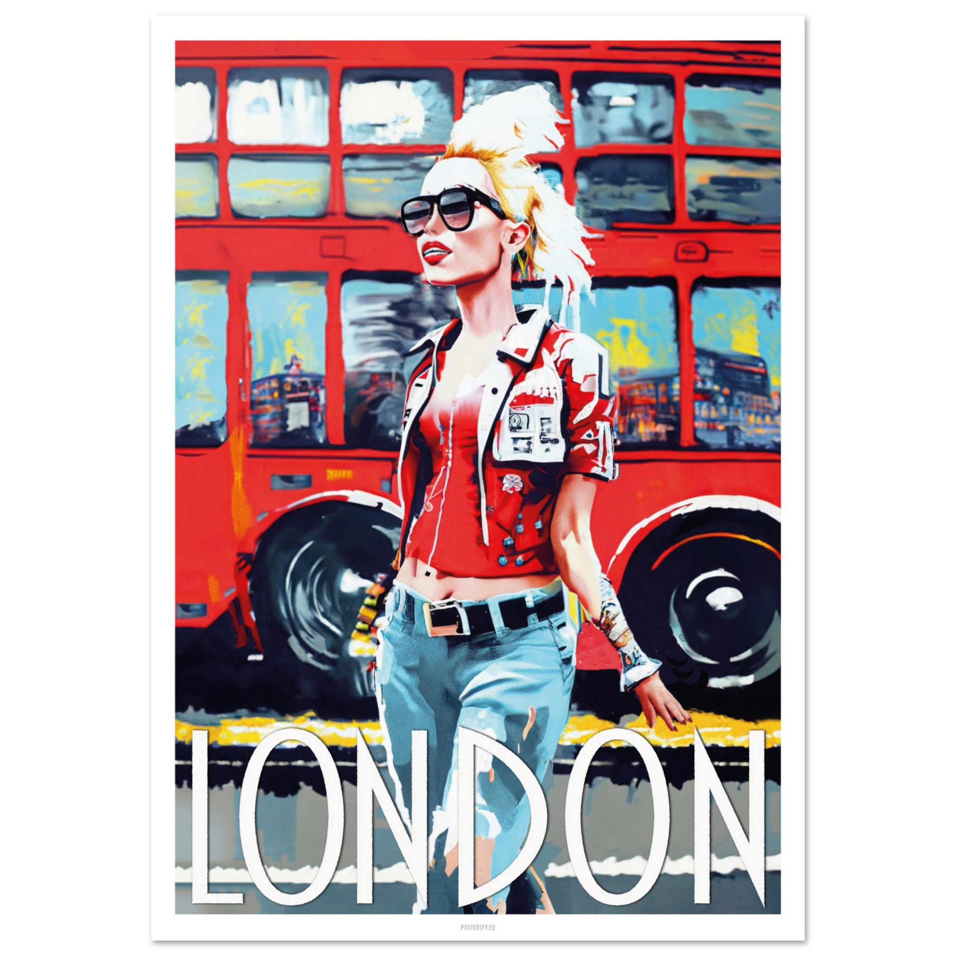 London Punk Poster by Posterity design on Premium Matte Paper - Posterify