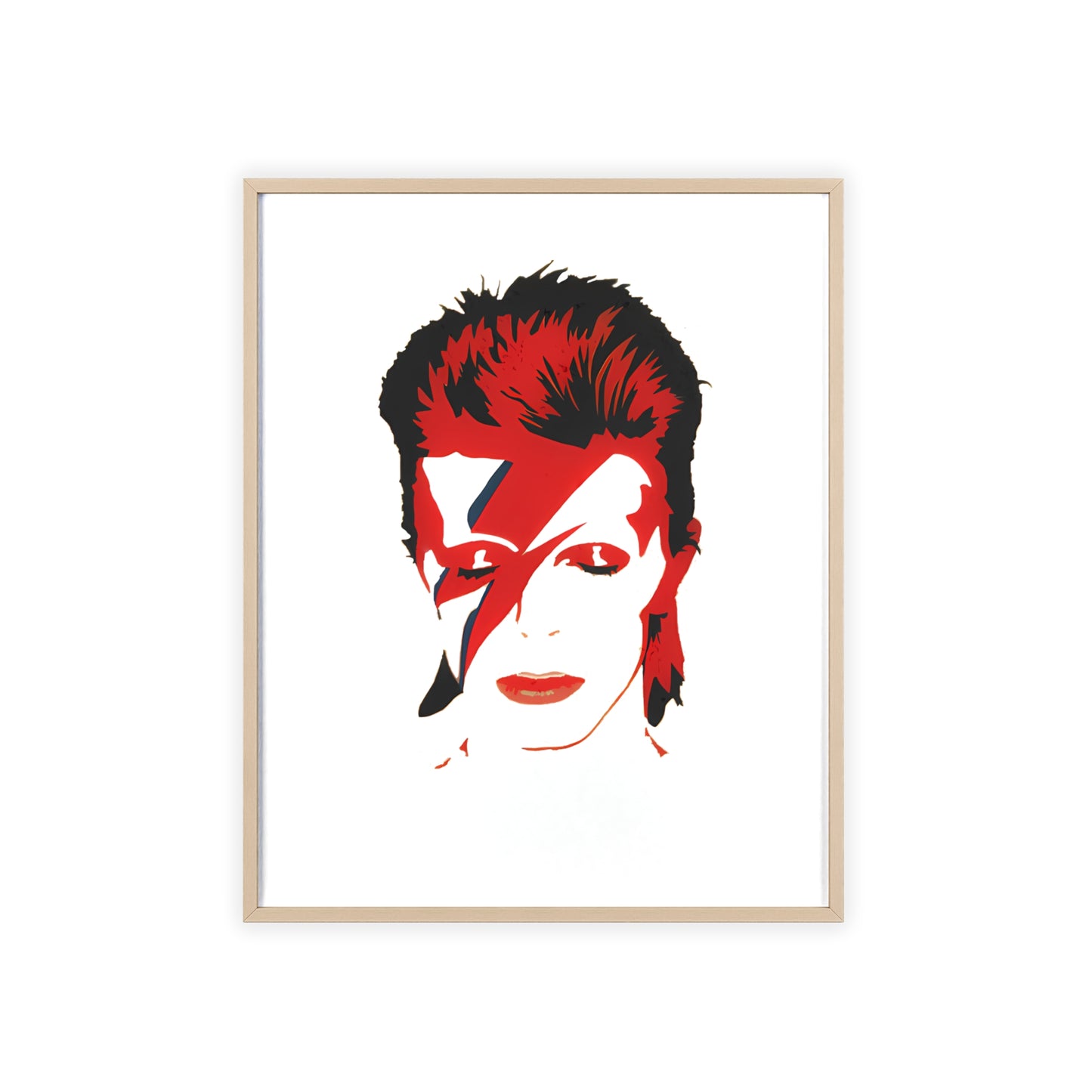 David Bowie Poster with Wooden Frame