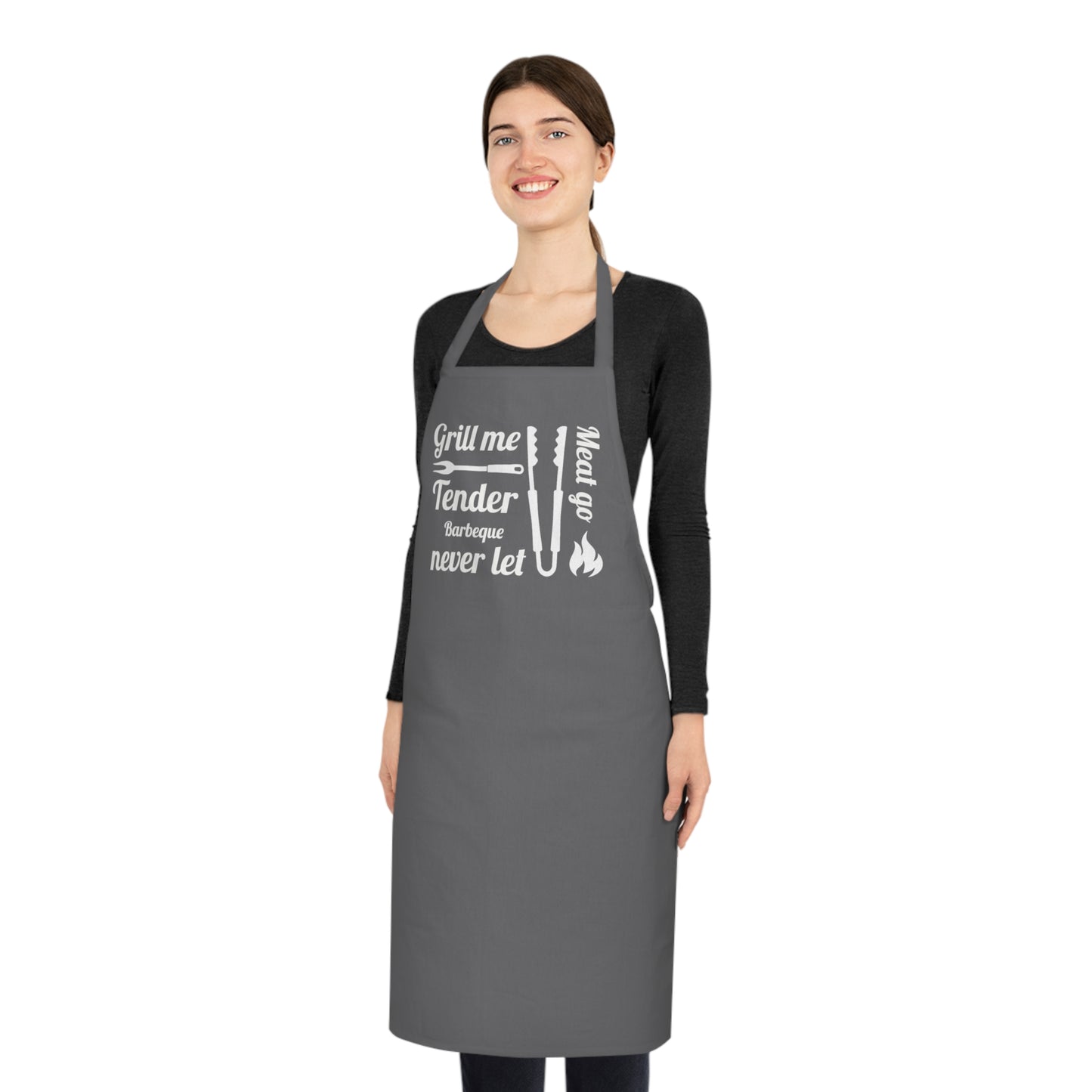 Grill me Tender Barbeque, Never let Meat Go /Elvis Cotton Apron