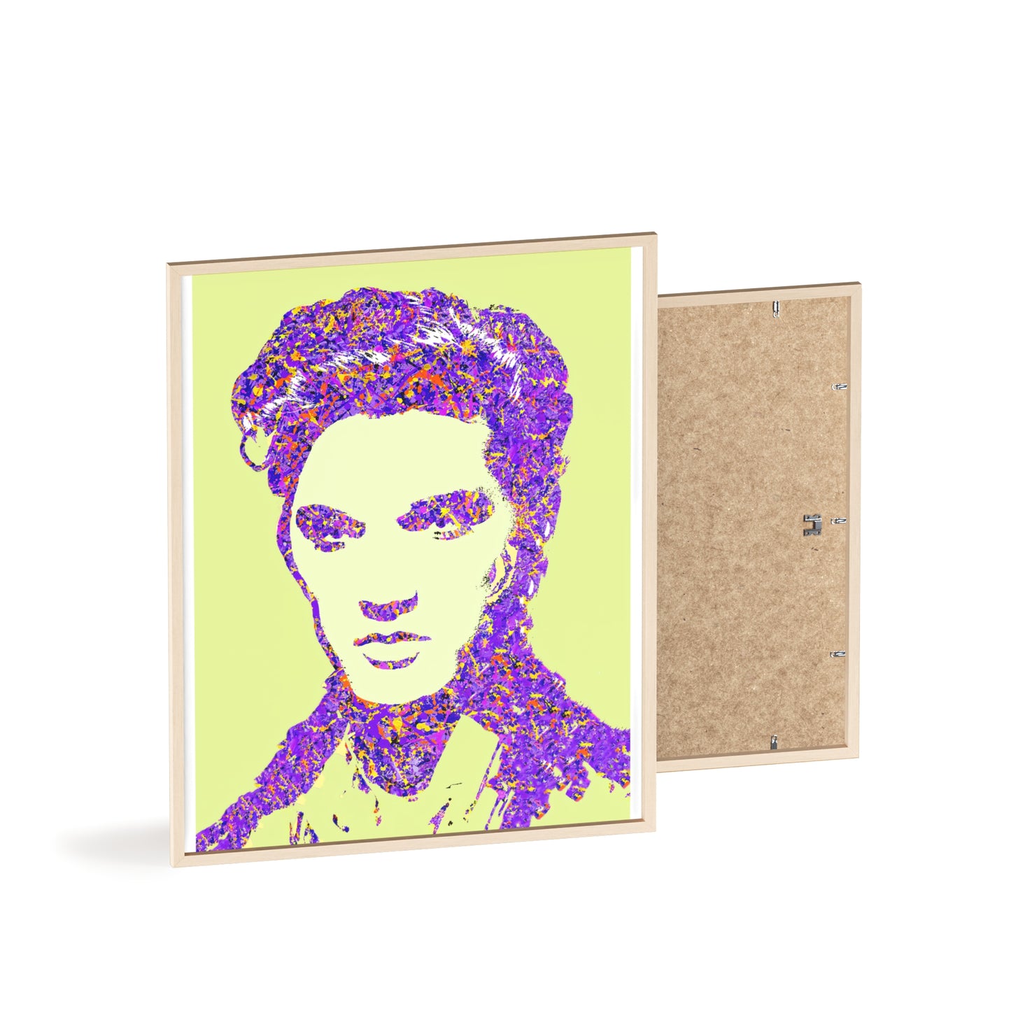 Elvis Poster with Wooden Frame