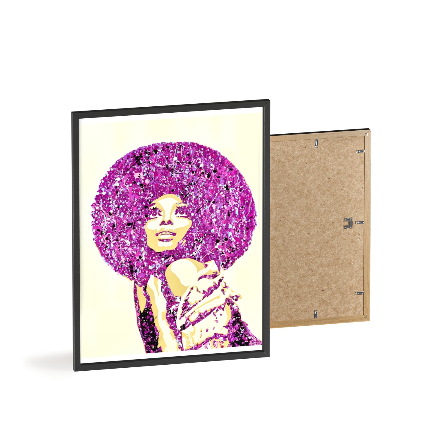 Diana Ross Poster with Wooden Frame