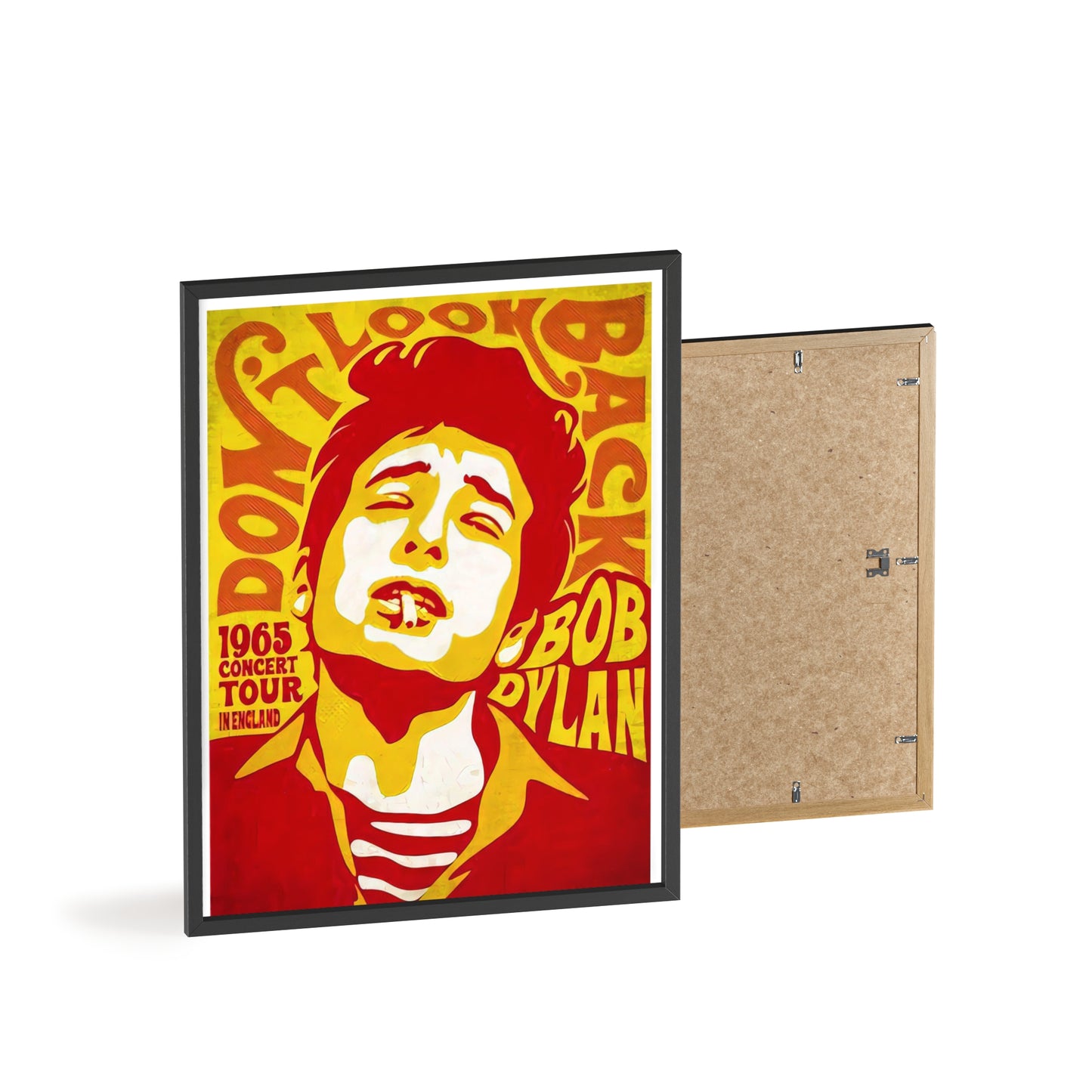 Bob Dylan Poster with Wooden Frame