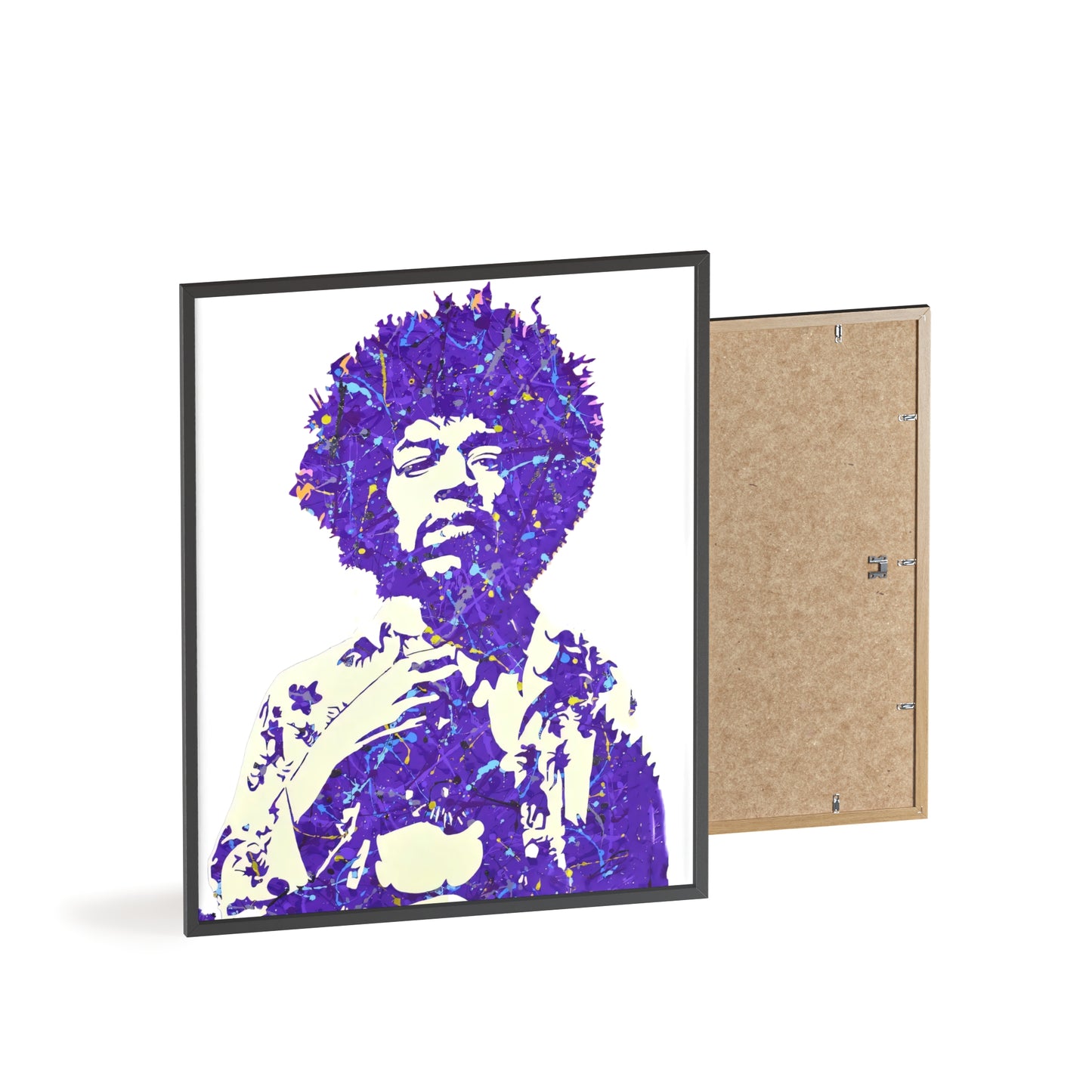 Jimi Hendrix Poster with Wooden Frame