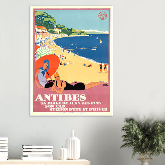 Antibes Vintage Poster Reprint on Premium Matte Paper