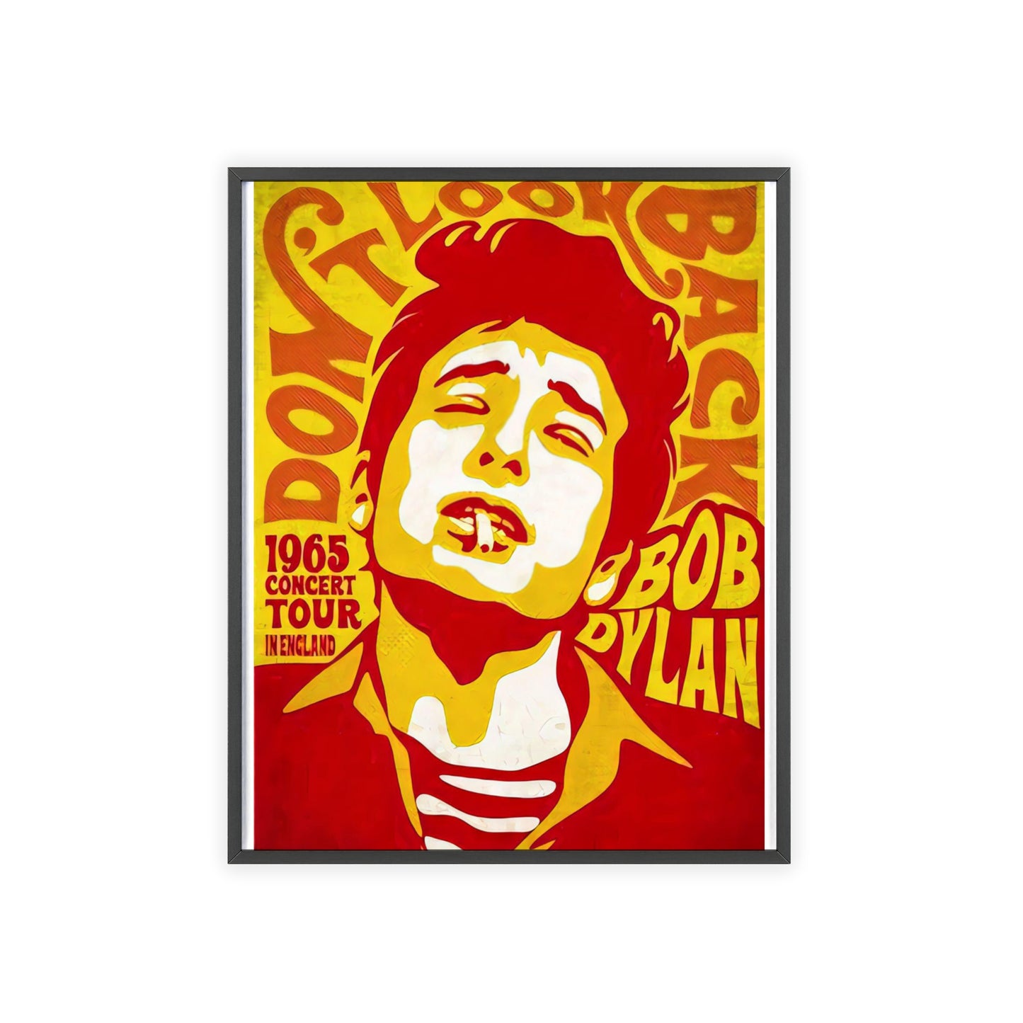 Bob Dylan Poster with Wooden Frame