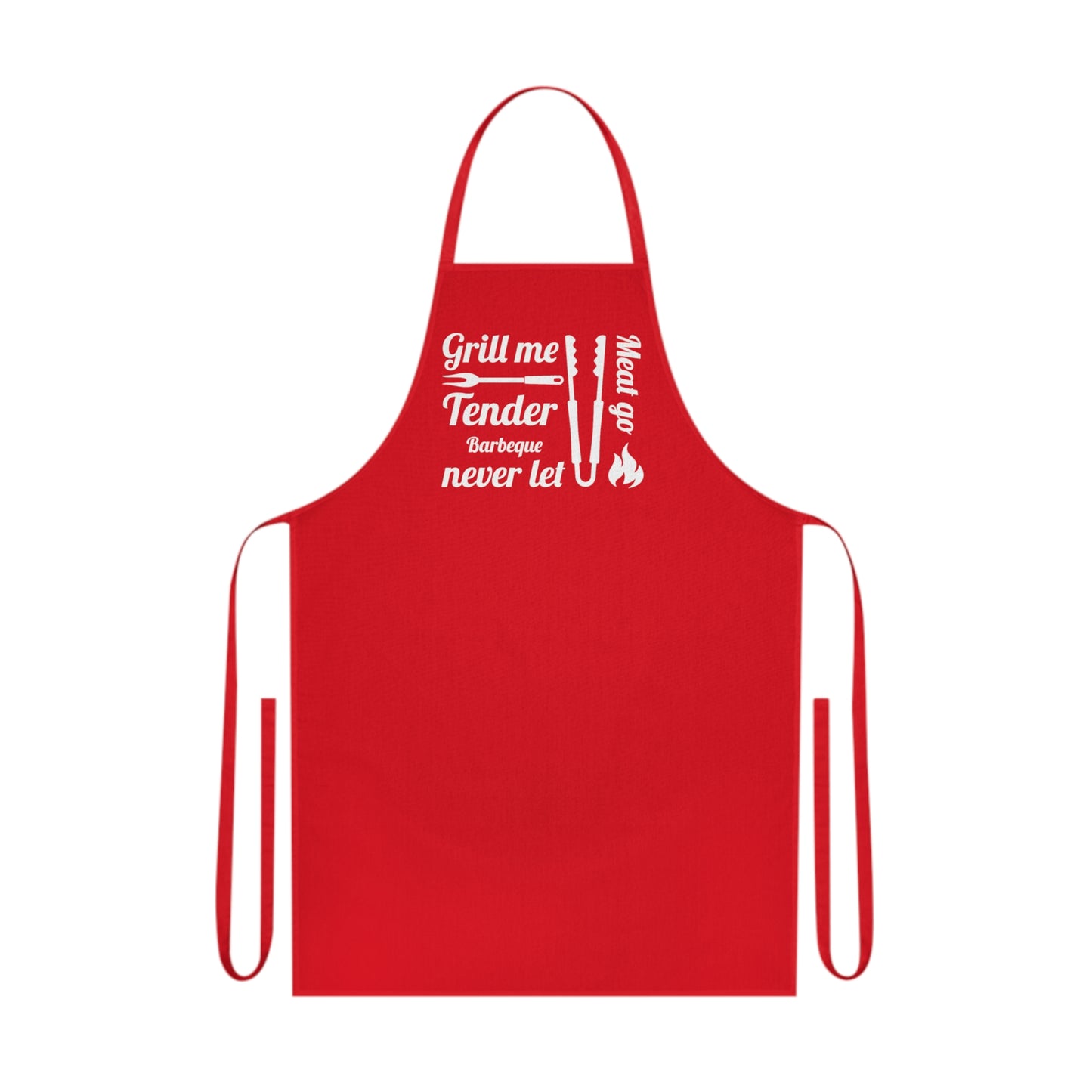 Grill me Tender Barbeque, Never let Meat Go /Elvis Cotton Apron