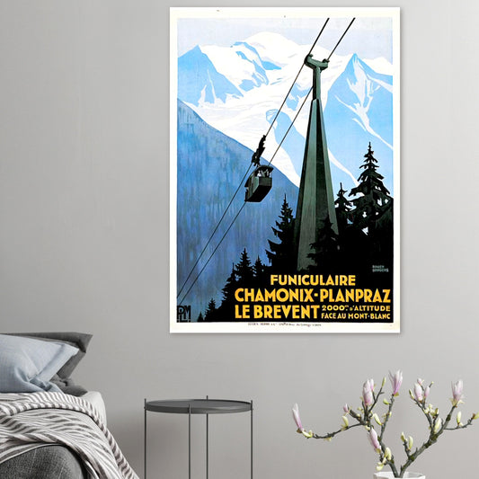Chamonix Vintage Poster Reprint on Premium Matte Paper