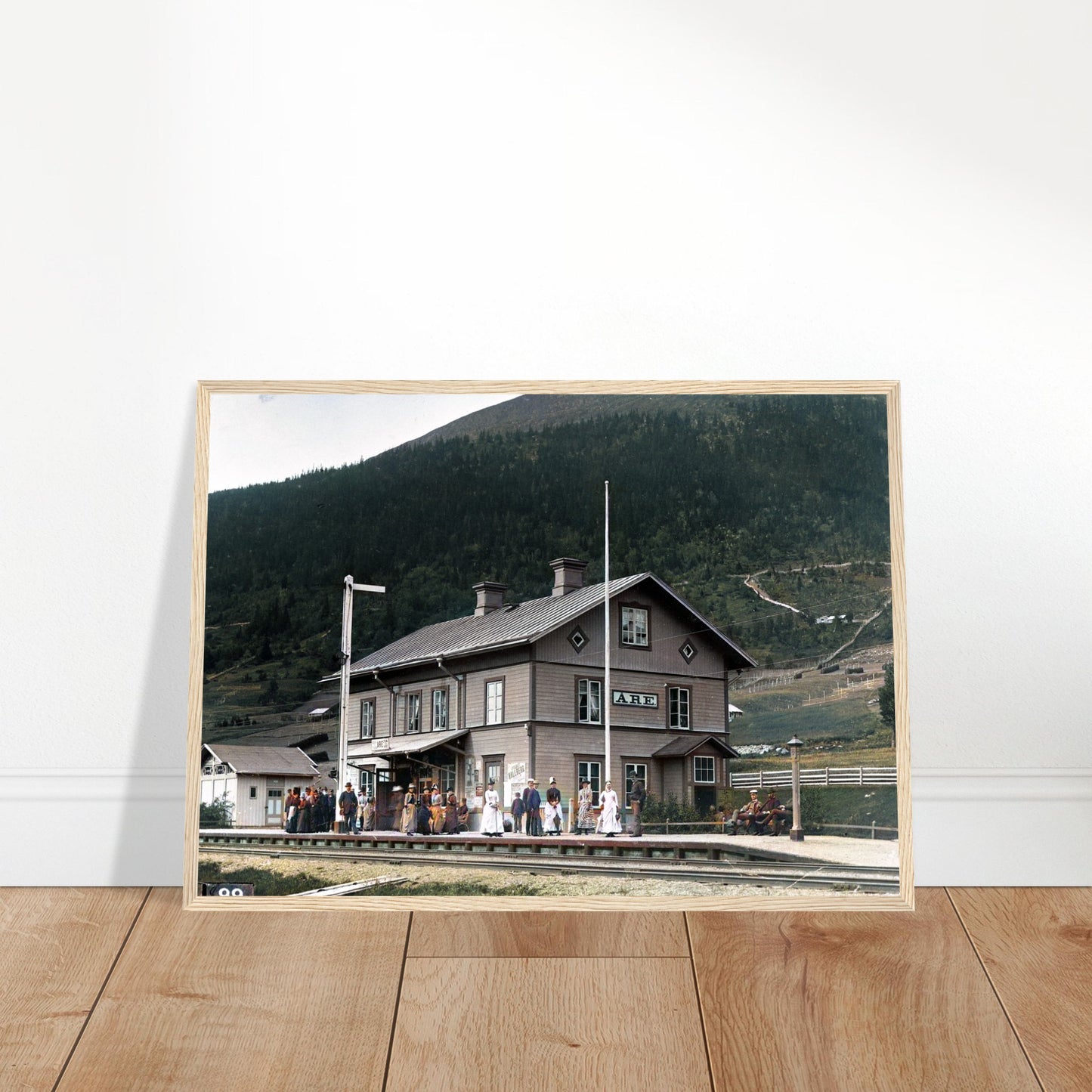 Åre Station, Sweden, Colorized B/W Photo from 1920th Wall Art - Posterify