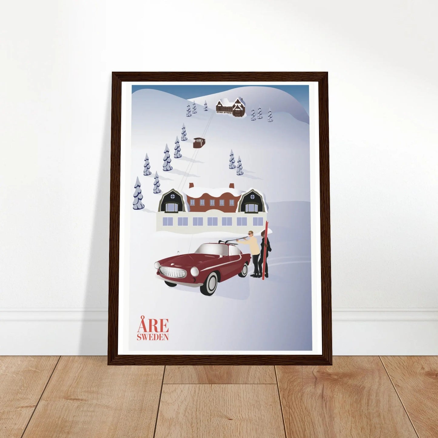 Åre, Sweden, Volvo P1800 by Posterify design, Premium Matte Paper Poster - Posterify