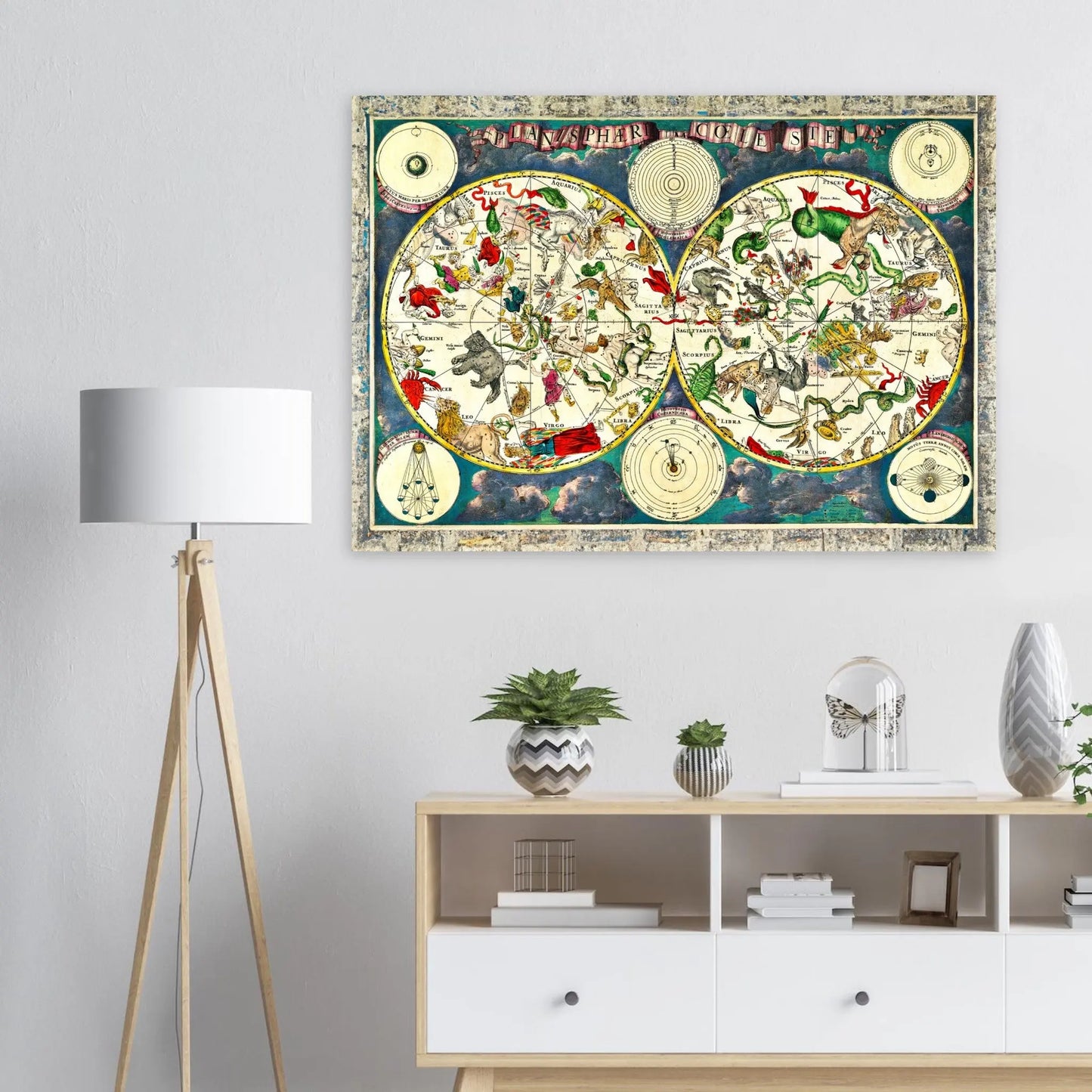 A celestial map by the Dutch cartographer Frederik de Wit, anno 1670, Poster reprint on premium paper - Posterify