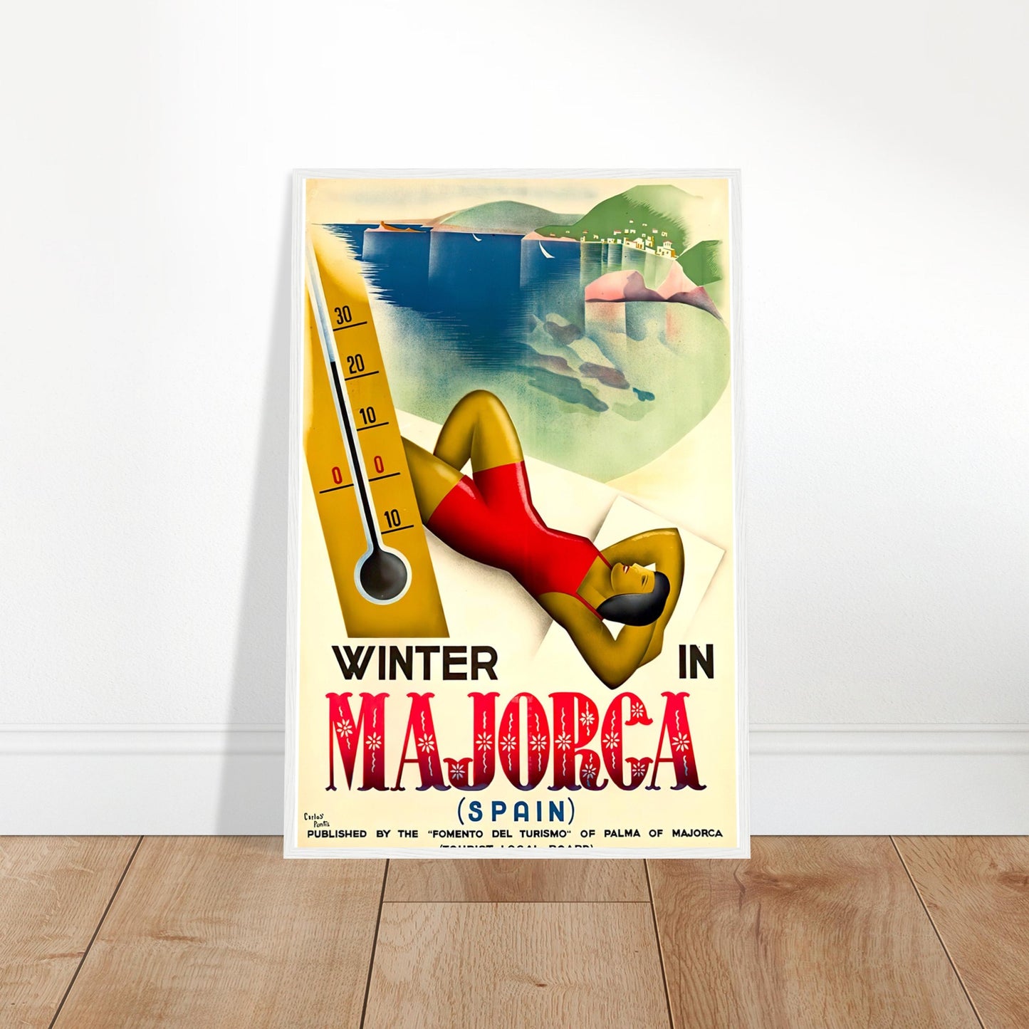 Mallorca in the Winter, Vintage Poster Reprint on Premium Matte Paper - Posterify