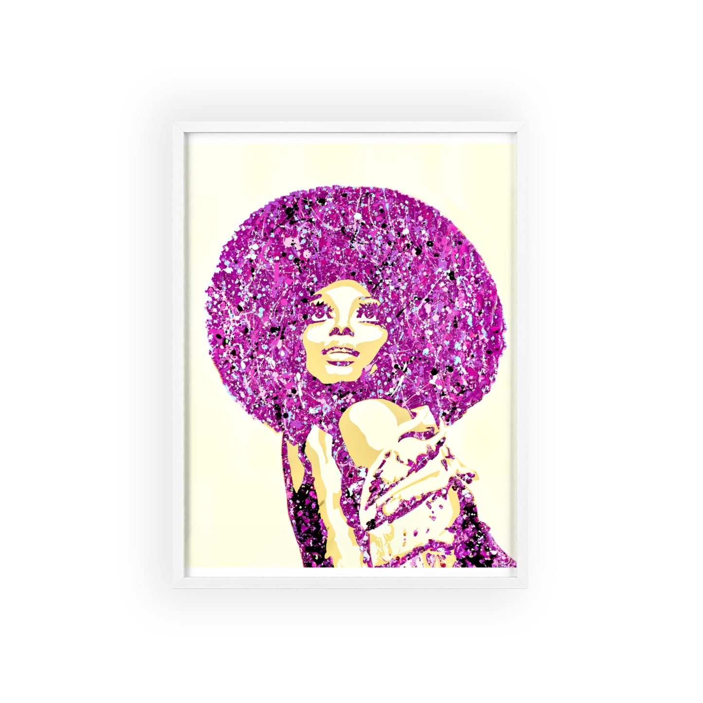 Diana Ross Poster with Wooden Frame